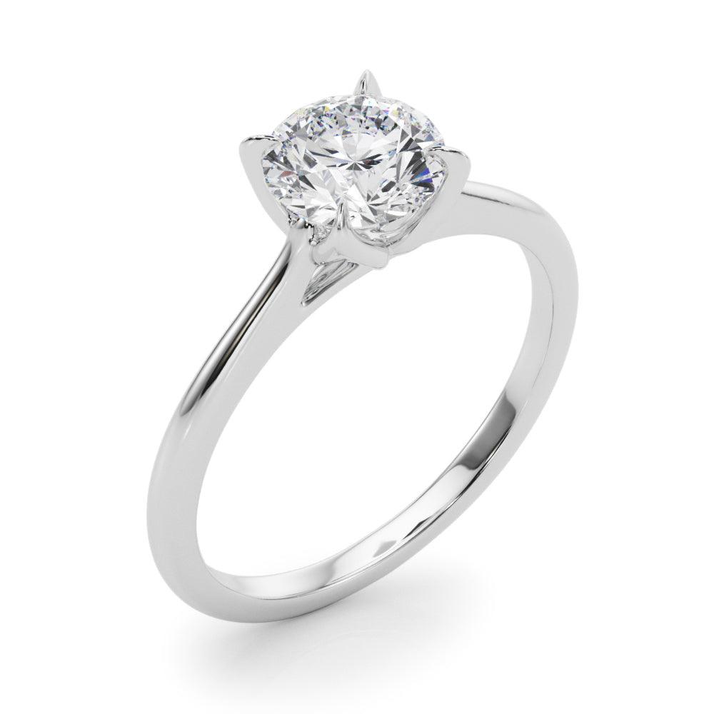 Flora Round Diamond Solitaire Engagement Ring