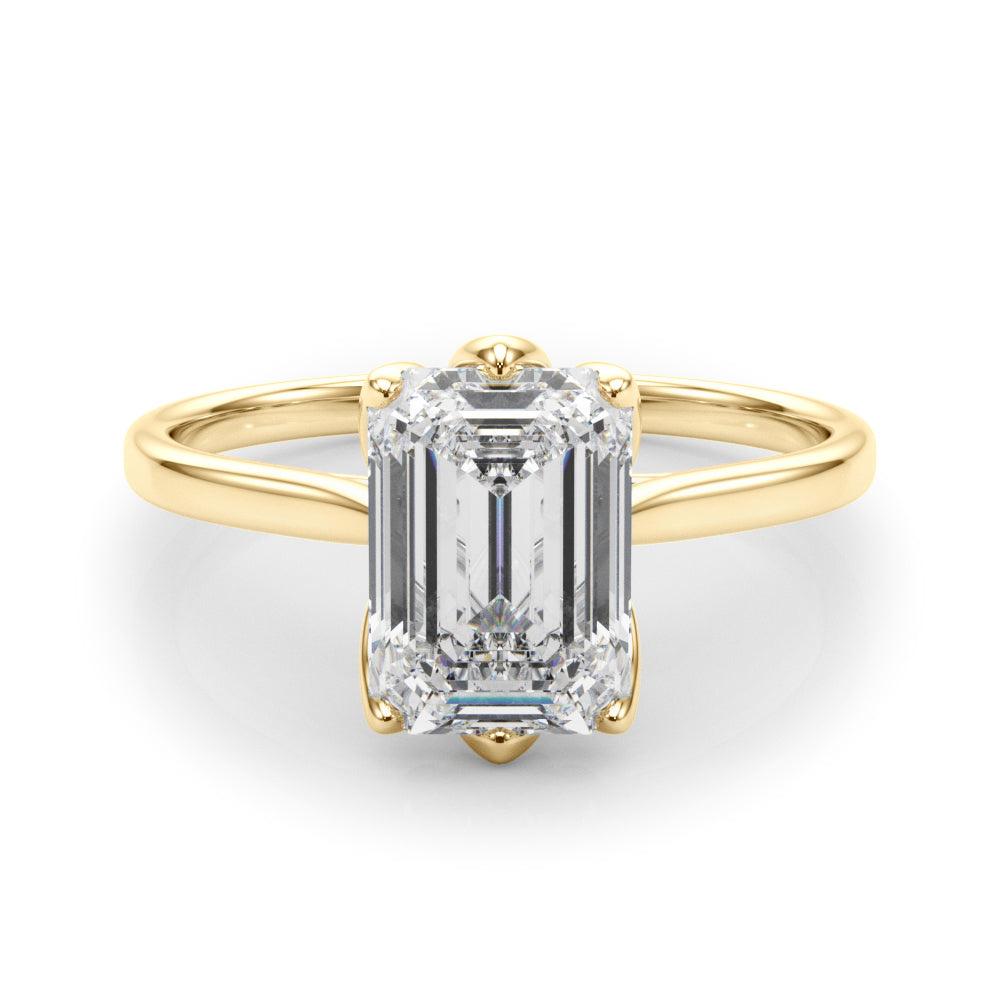 Esme Emerald Lab Grown Diamond Solitaire Engagement Ring IGI Certified