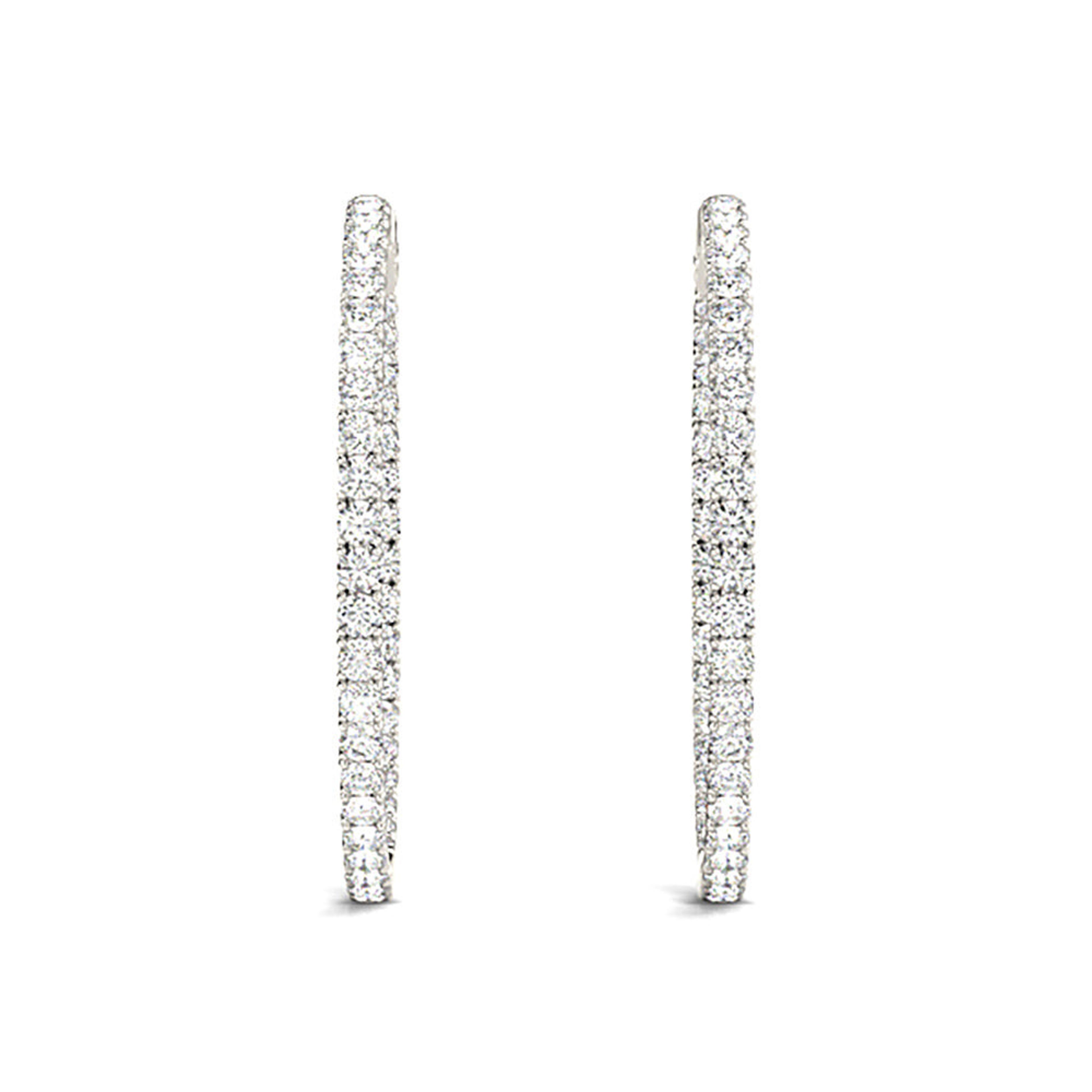 Inside-Out 2.00 ctw Diamond Hoop Earrings