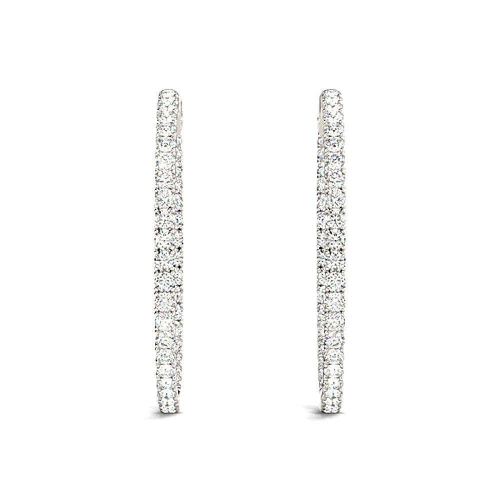 Inside-Out 2.00 ctw Diamond Hoop Earrings