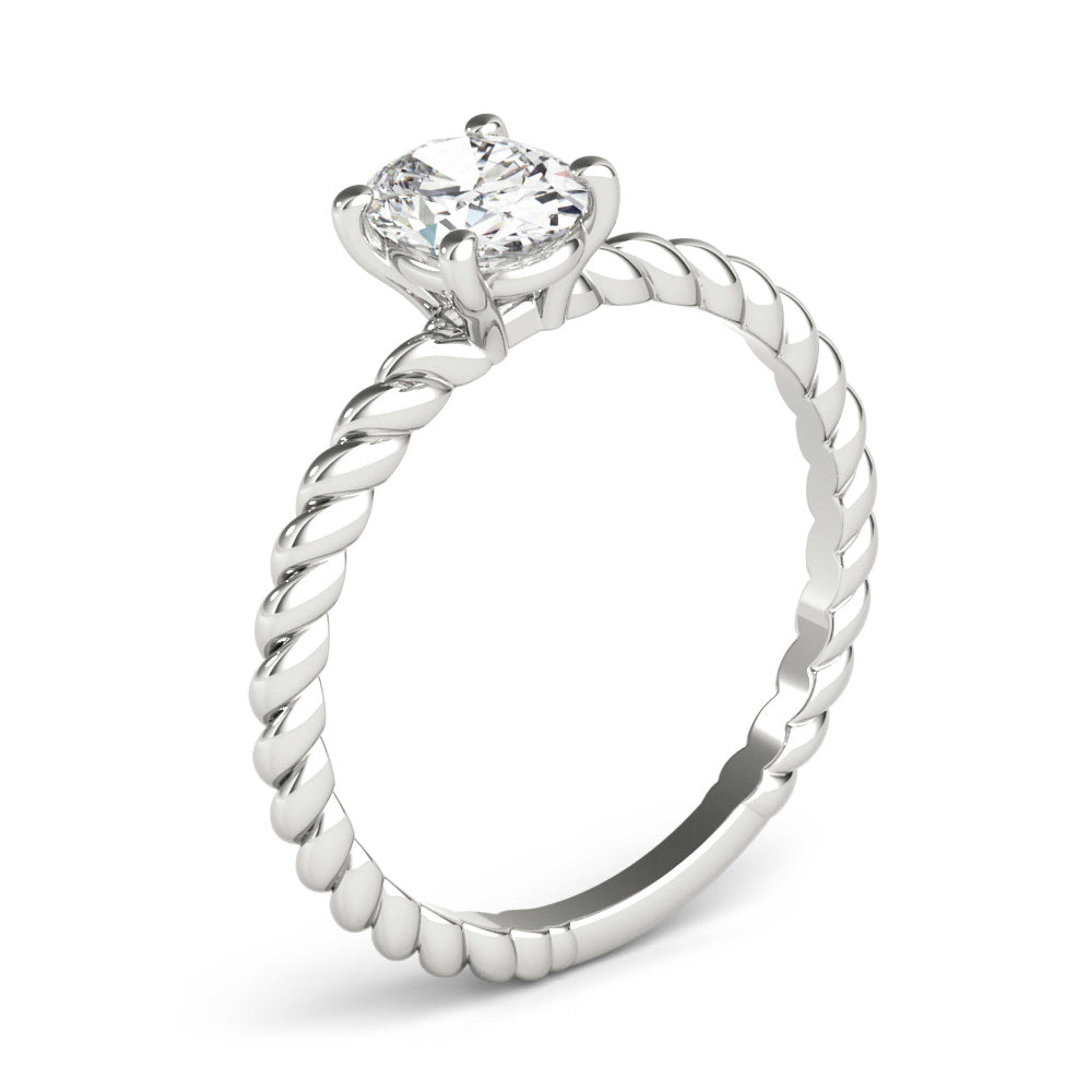 Eleanor Oval Lab Grown Diamond Solitaire Engagement Ring IGI Certified
