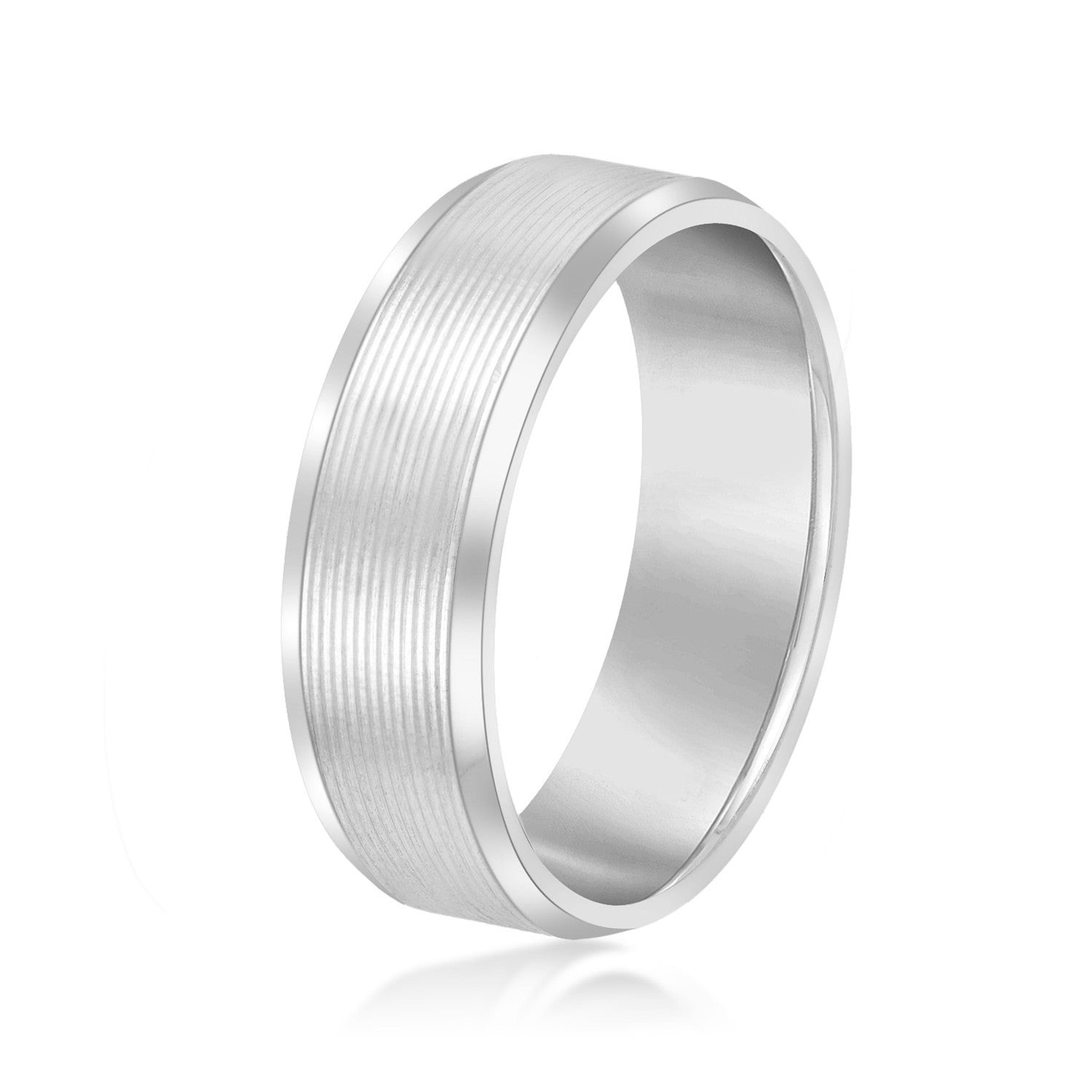 Dynamic Dunes Elegant Men’s Wedding Band