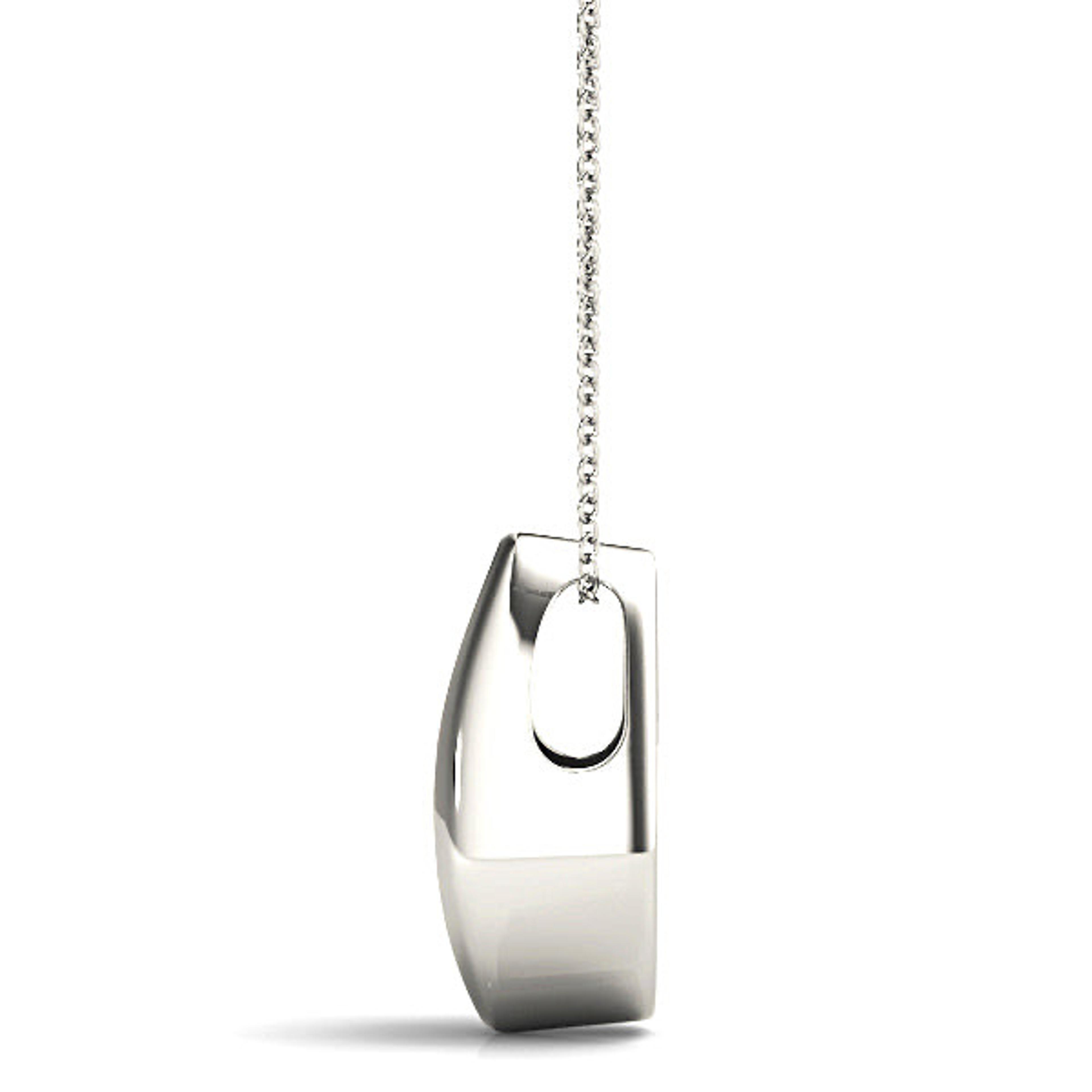 Tear Shape Graduated 0.50 ctw Diamond Three Stone Necklace Pendant-VIRABYANI