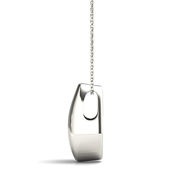 Tear Shape Graduated 0.50 ctw Diamond Three Stone Necklace Pendant-VIRABYANI
