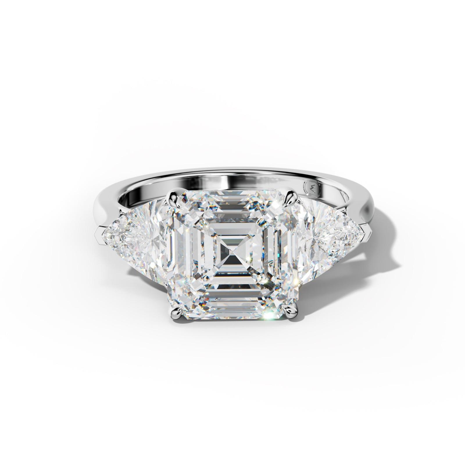 Ivy Asscher Cut Engagement Ring