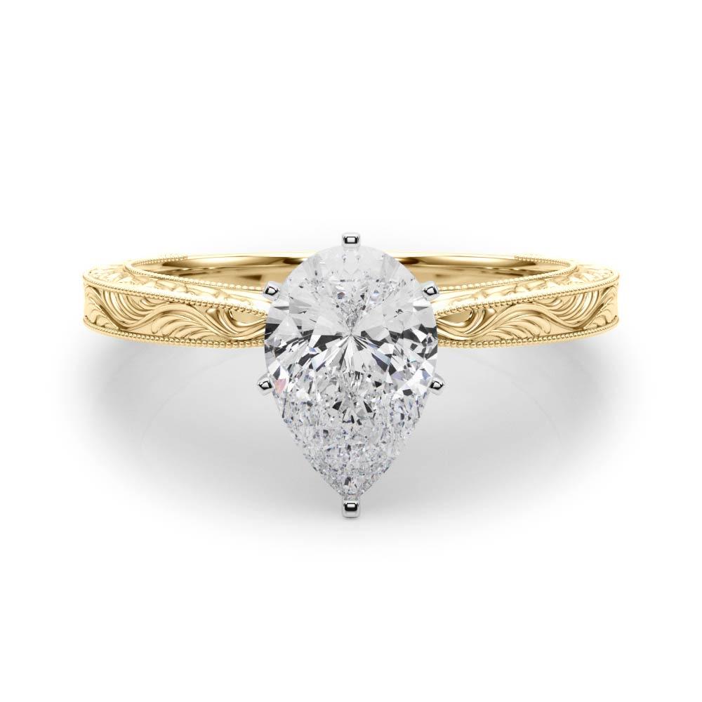 Victoria Pear Lab Grown Diamond Solitaire Engagement Ring IGI Certified