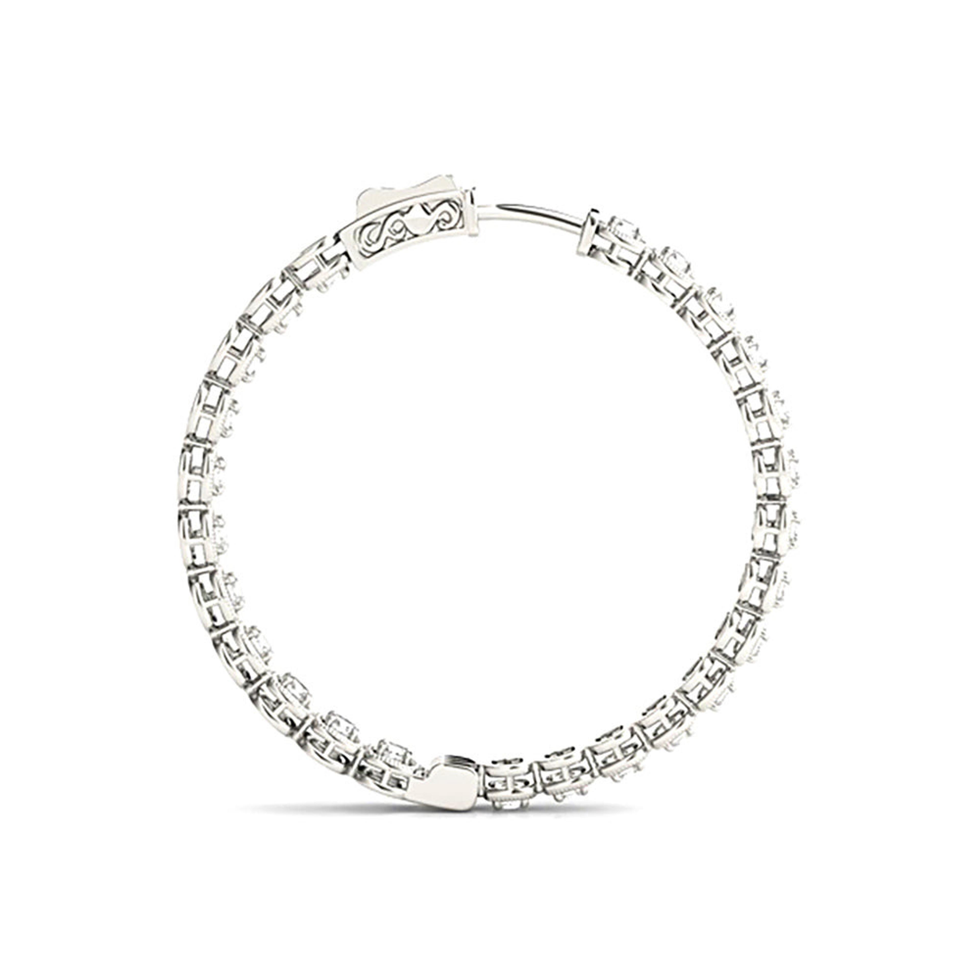 Inside-Out 1.50 ctw Diamond Cluster Hoop Earrings