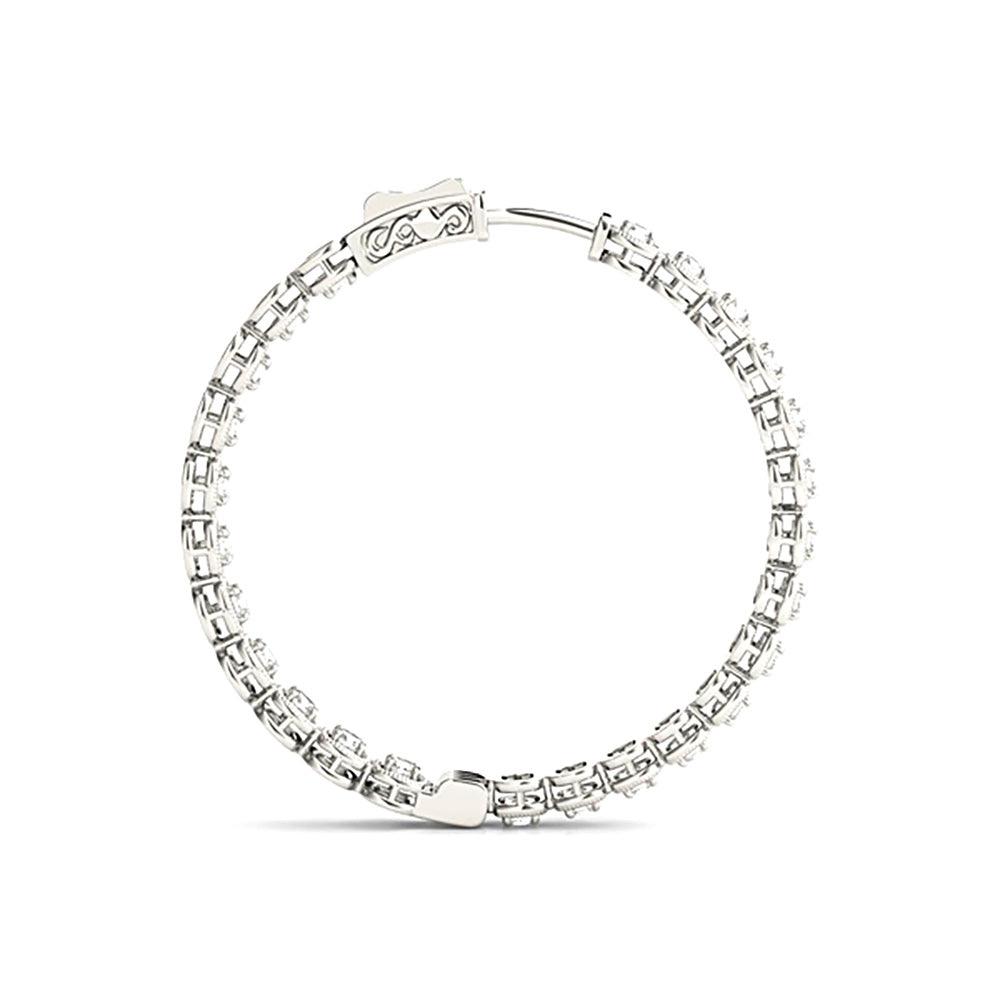 Inside-Out 1.50 ctw Diamond Cluster Hoop Earrings