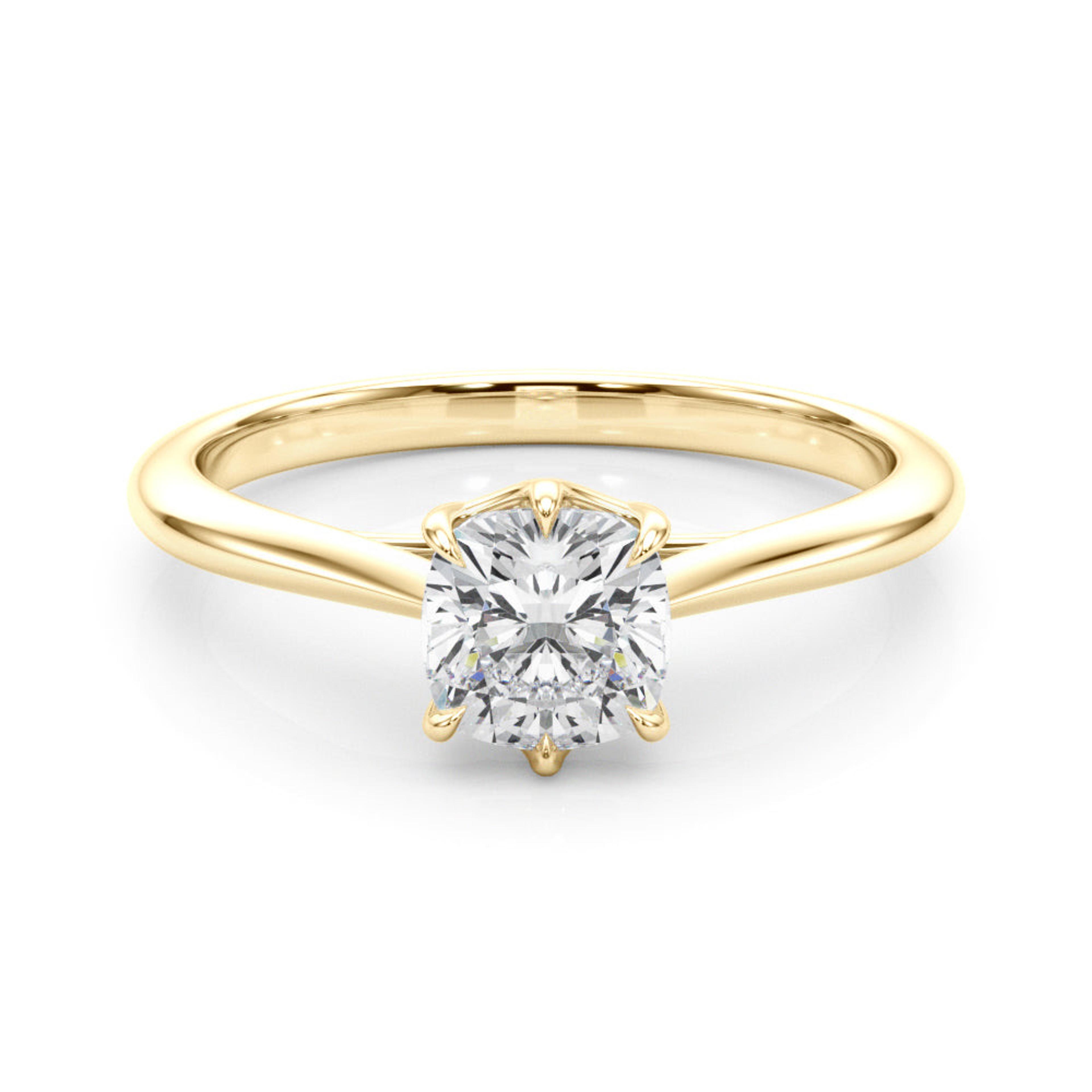 Grace Cushion Diamond Solitaire Engagement Ring