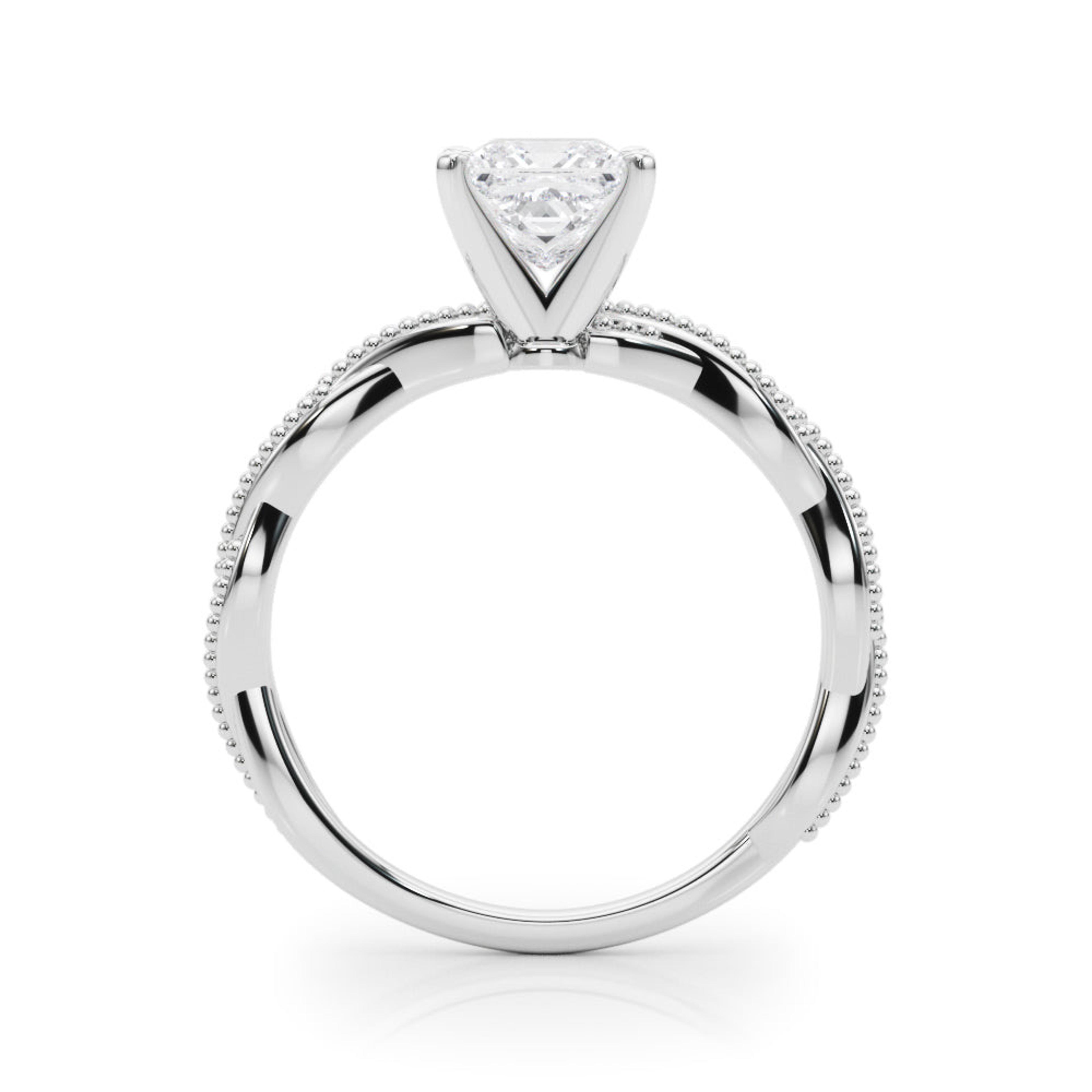 Anastasia Twisted Vine Princess Diamond Solitaire Engagement Ring
