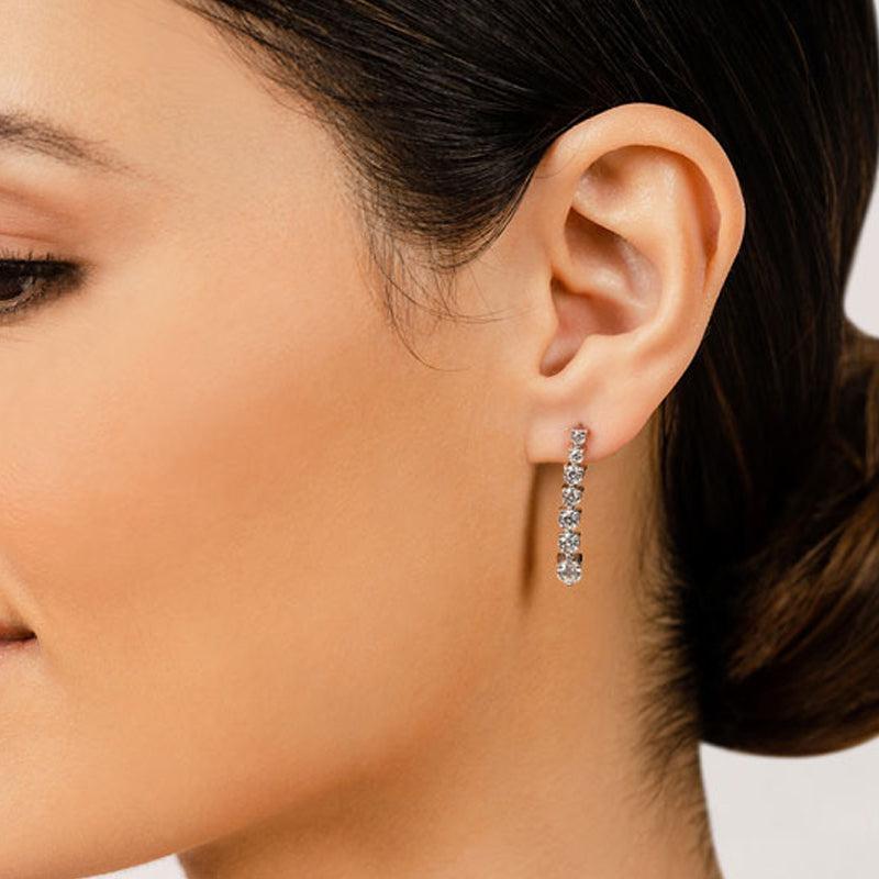 2.0 ctw. Round Diamond Cascade Drop Earrings
