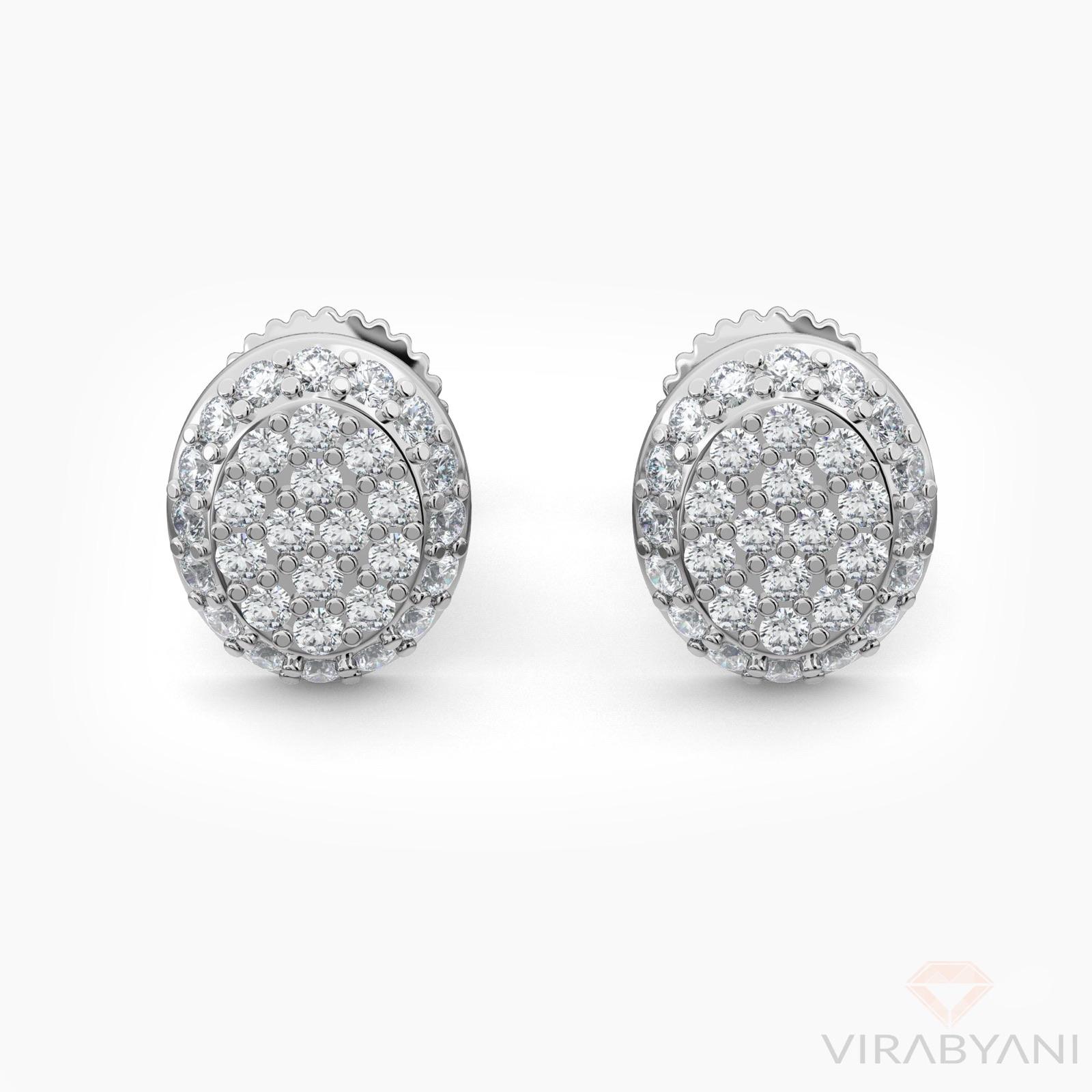 Oval Shaped AMoré Pavé Stud Earrings With 0.50 ct. Diamonds