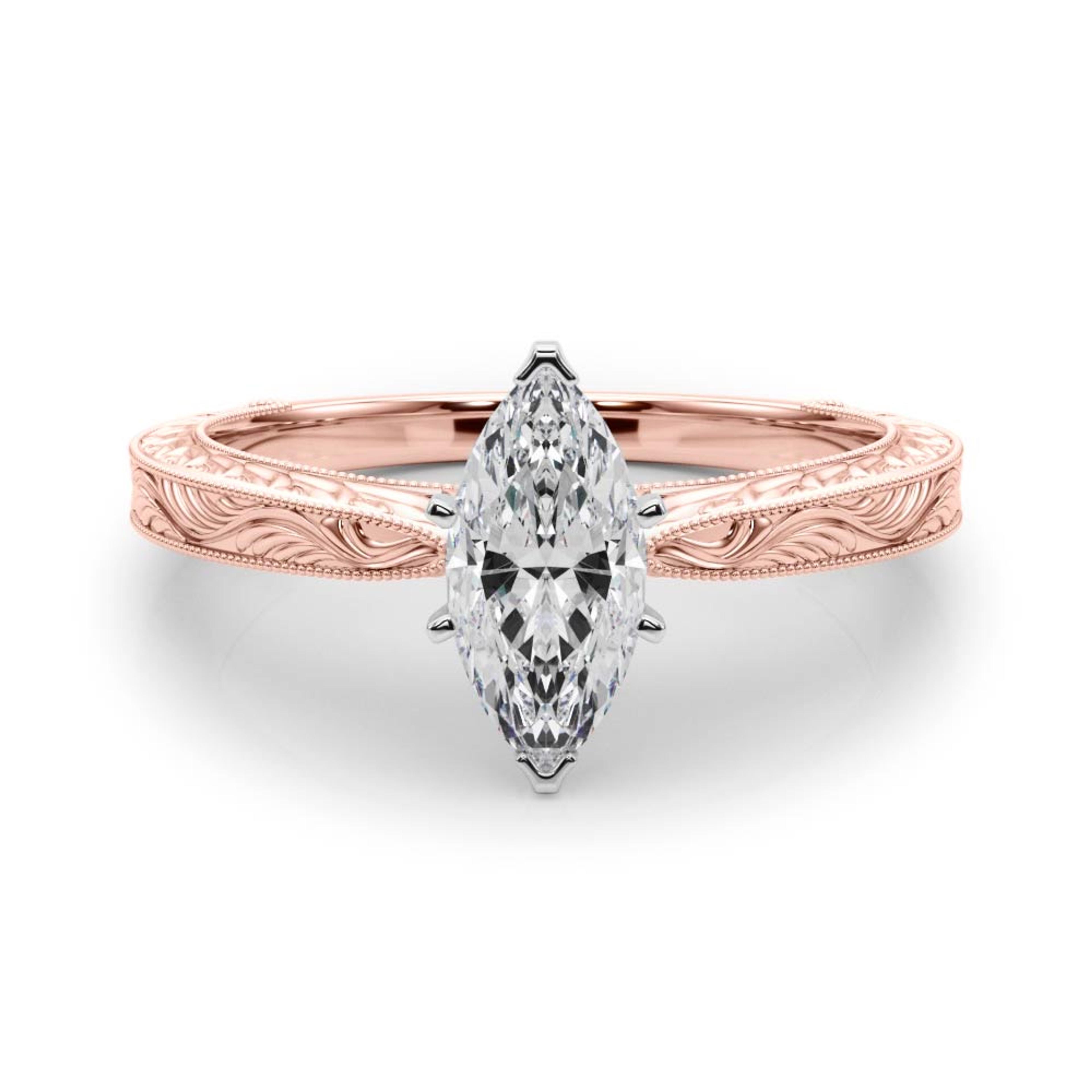 Victoria Marquise Diamond Solitaire Engagement Ring
