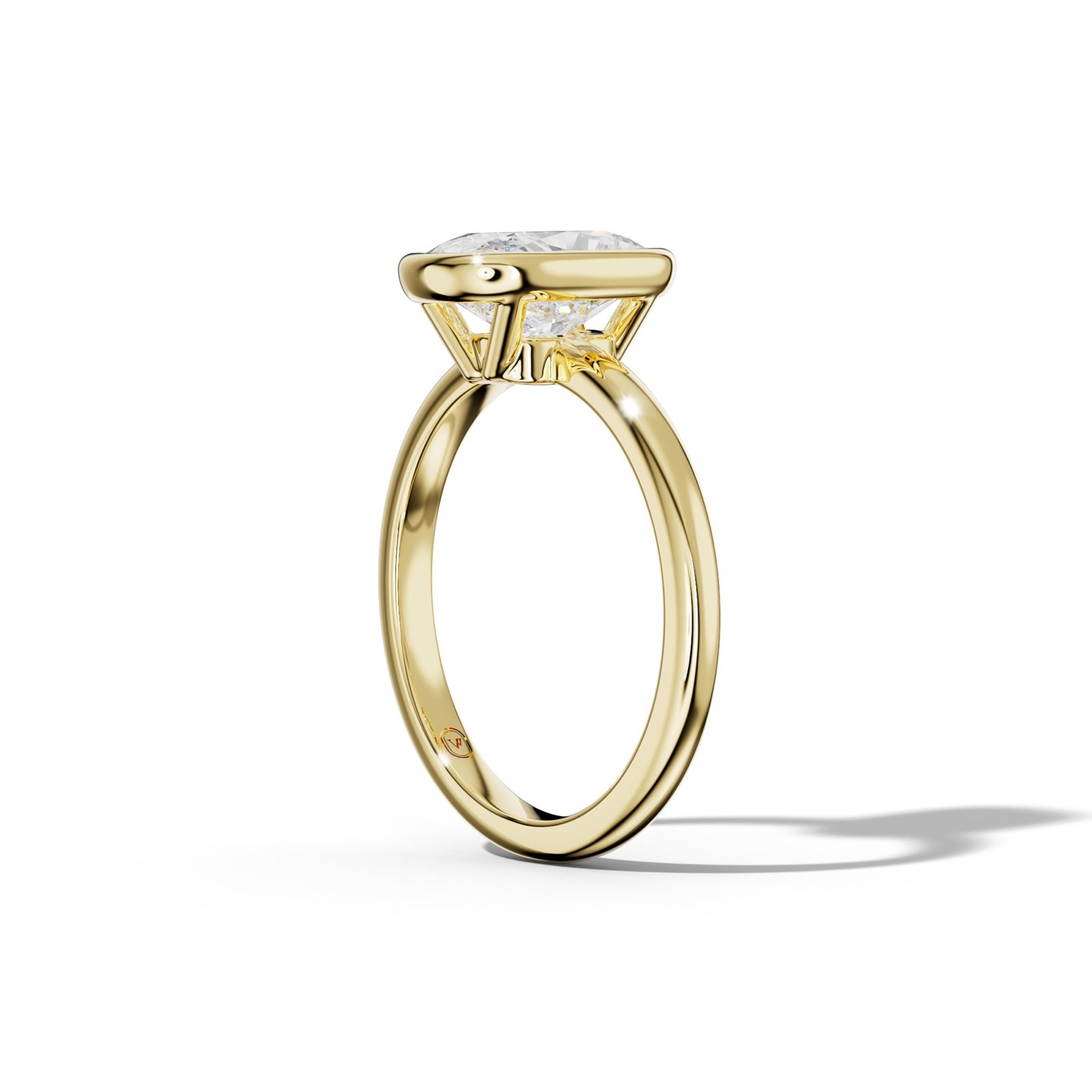 Malaya Elongated Cushion Diamond  Engagement Ring