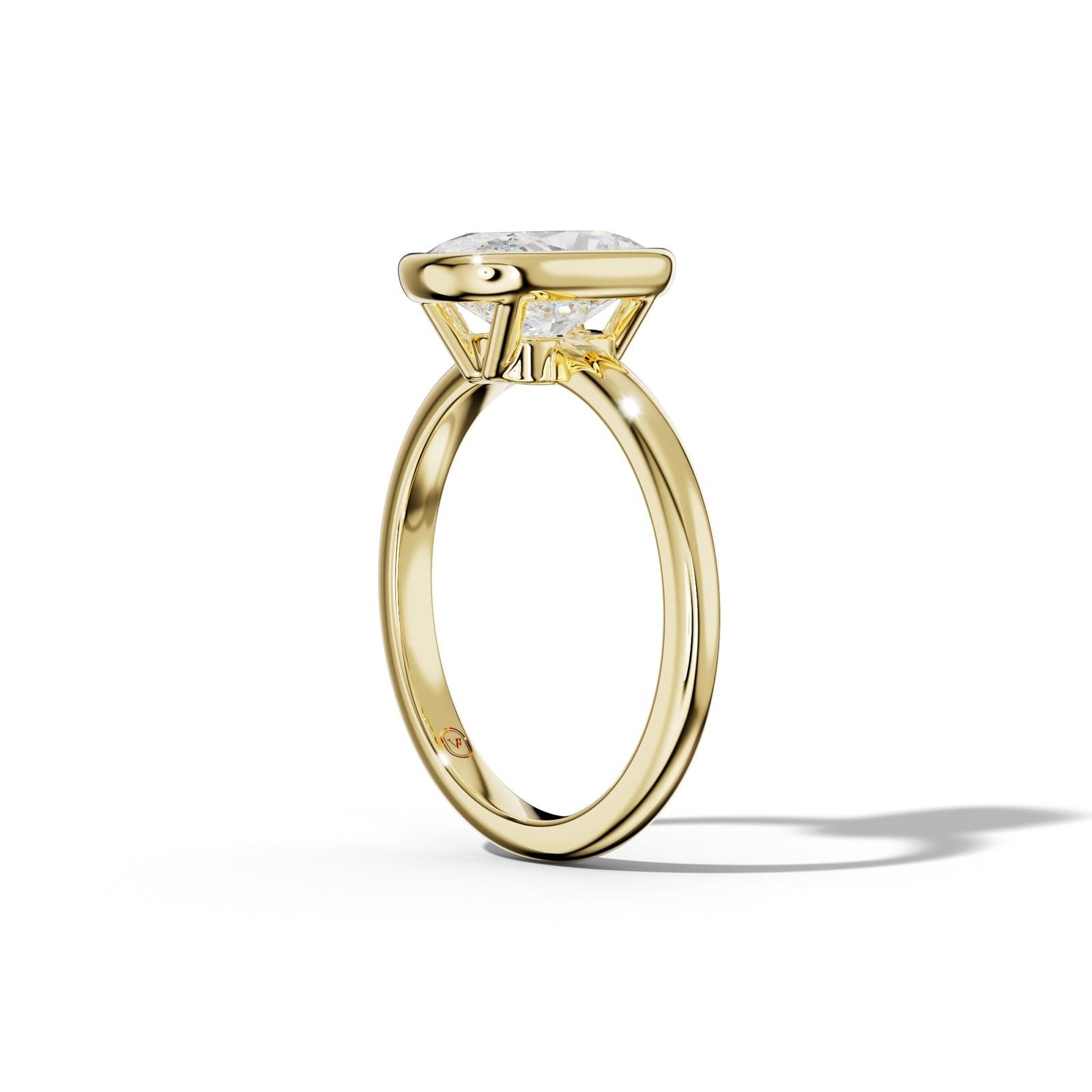 Malaya Elongated Cushion Diamond Engagement Ring