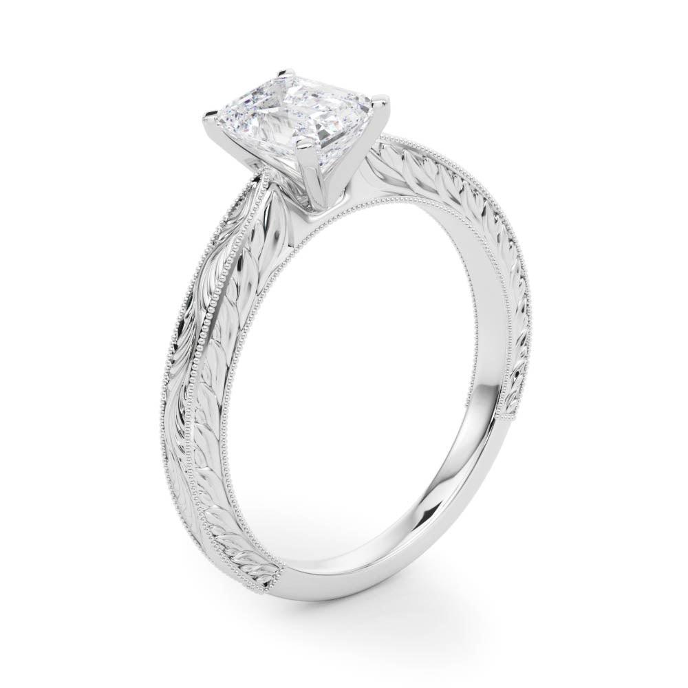 Victoria Emerald Lab Grown Diamond Solitaire Engagement Ring IGI Certified