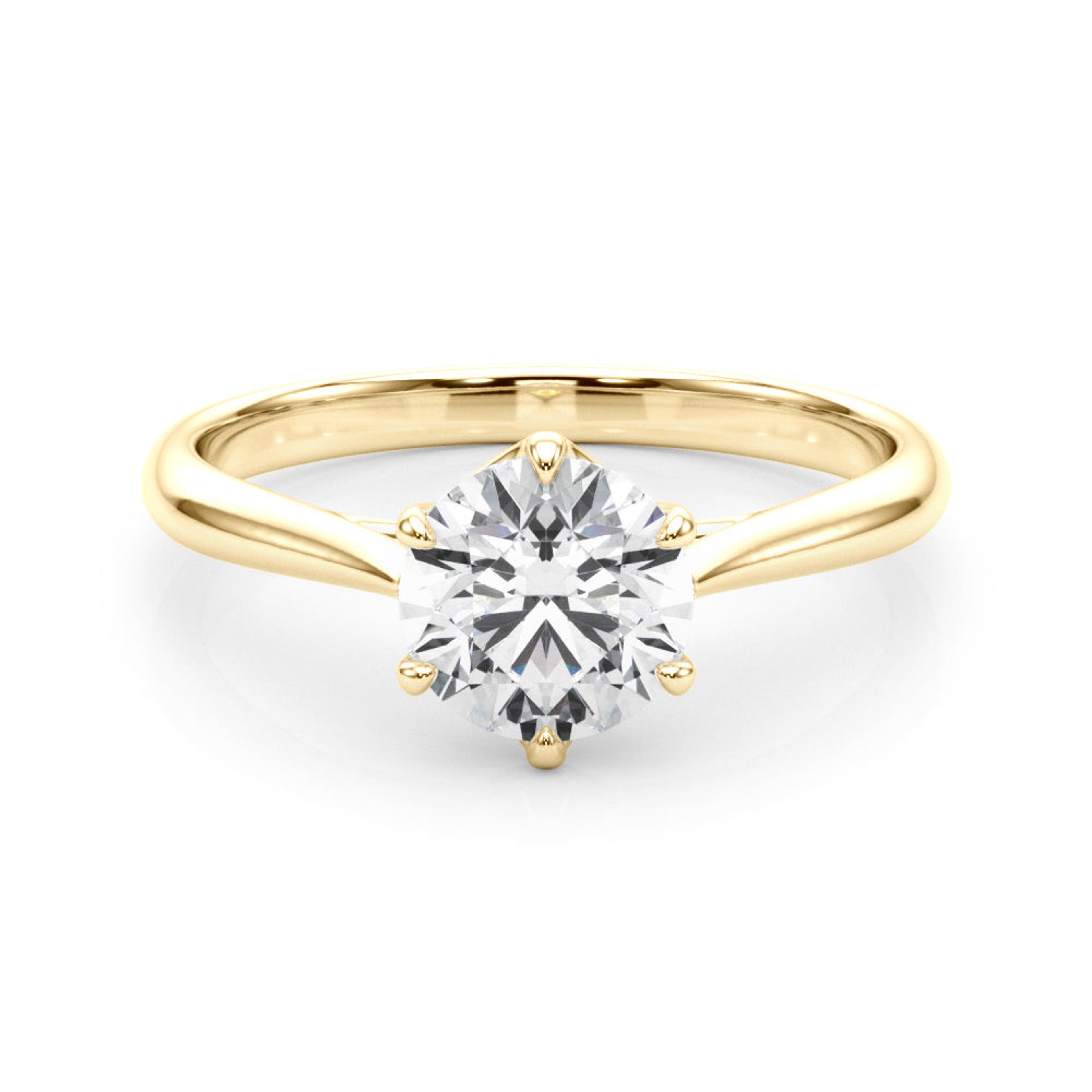 Elizabeth Round Lab Grown Diamond Solitaire Engagement Ring IGI Certified