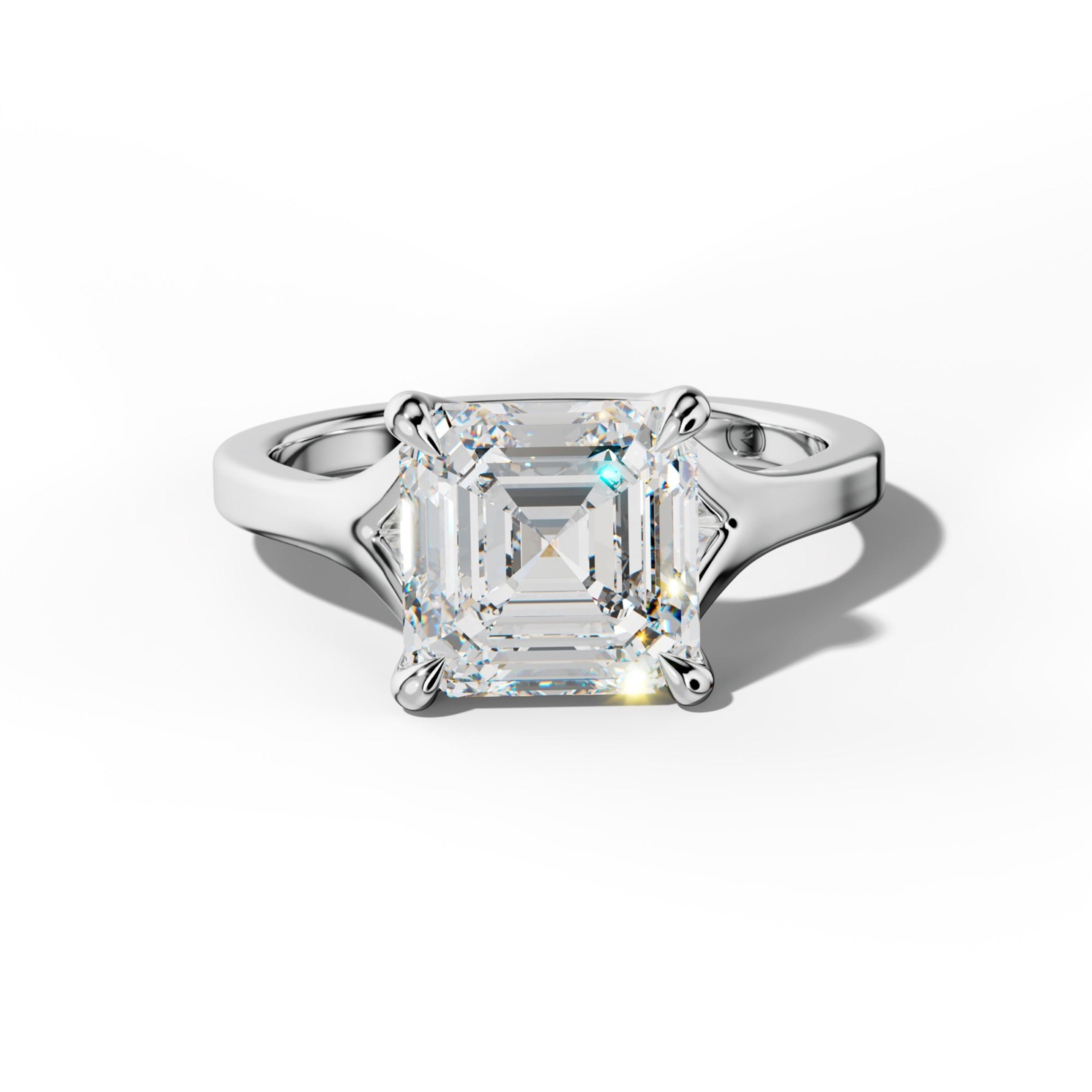 Alicia Asscher Diamond Engagement Ring