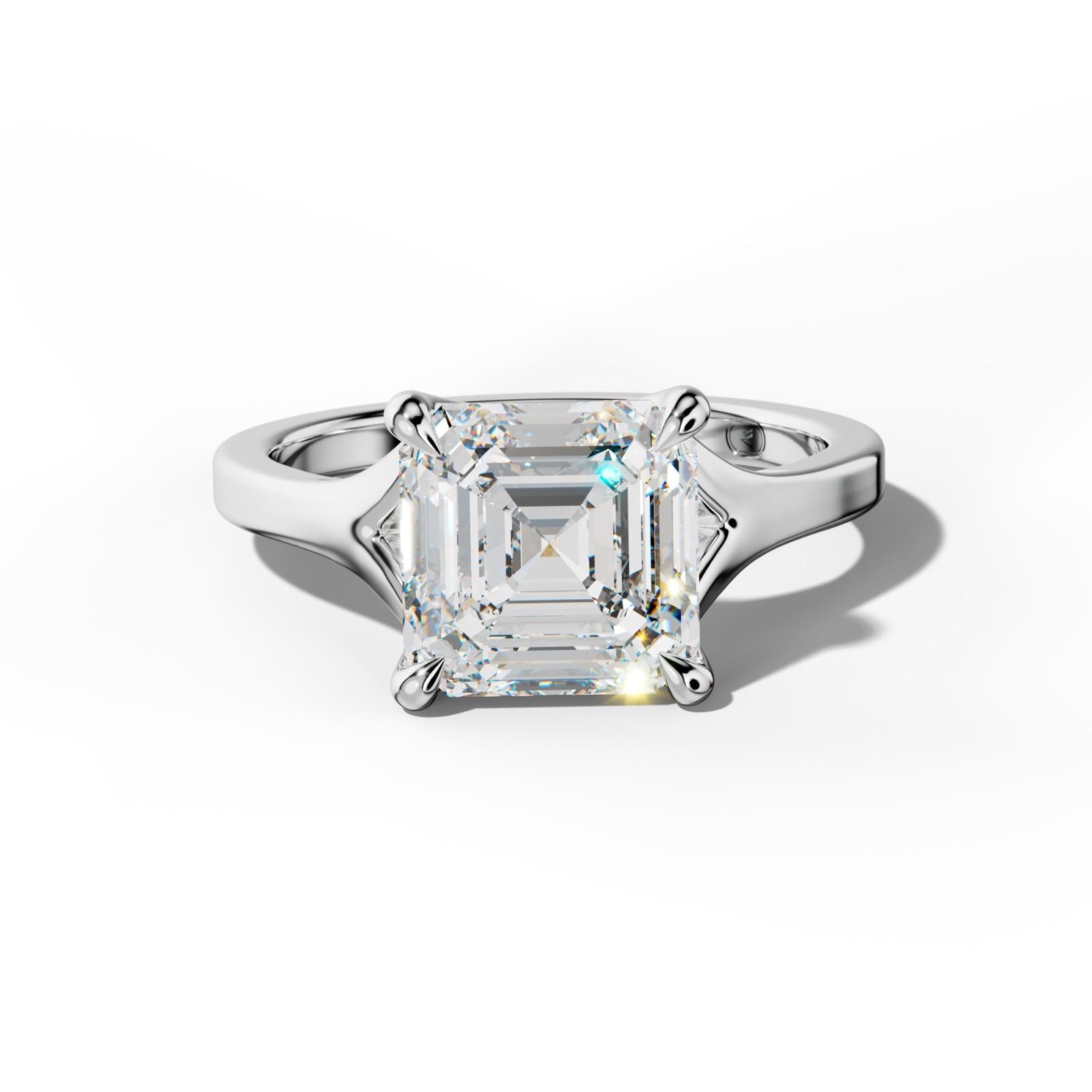 Alicia Asscher Diamond Engagement Ring