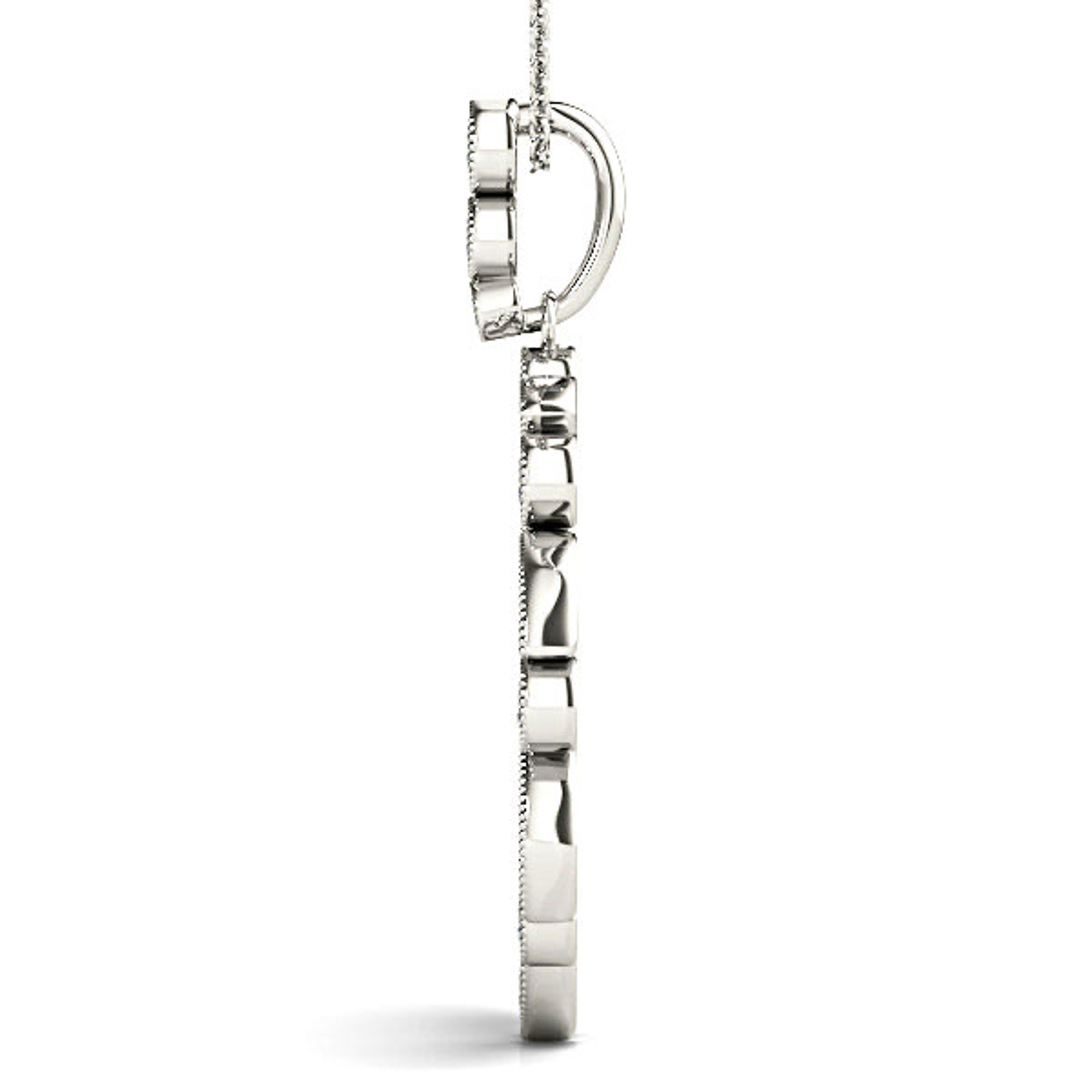 0.62 ctw Diamond Milgrain Circle Necklace Pendant-VIRABYANI