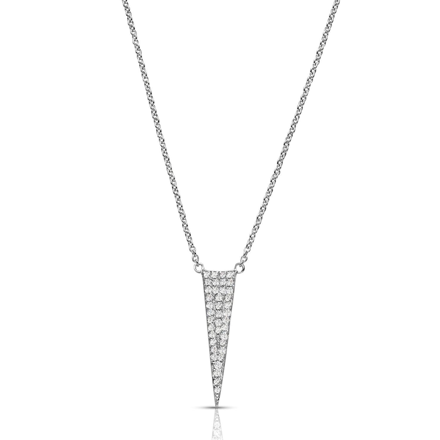 Pave Fashion 0.10 ctw Diamond Necklace Pendant-VIRABYANI