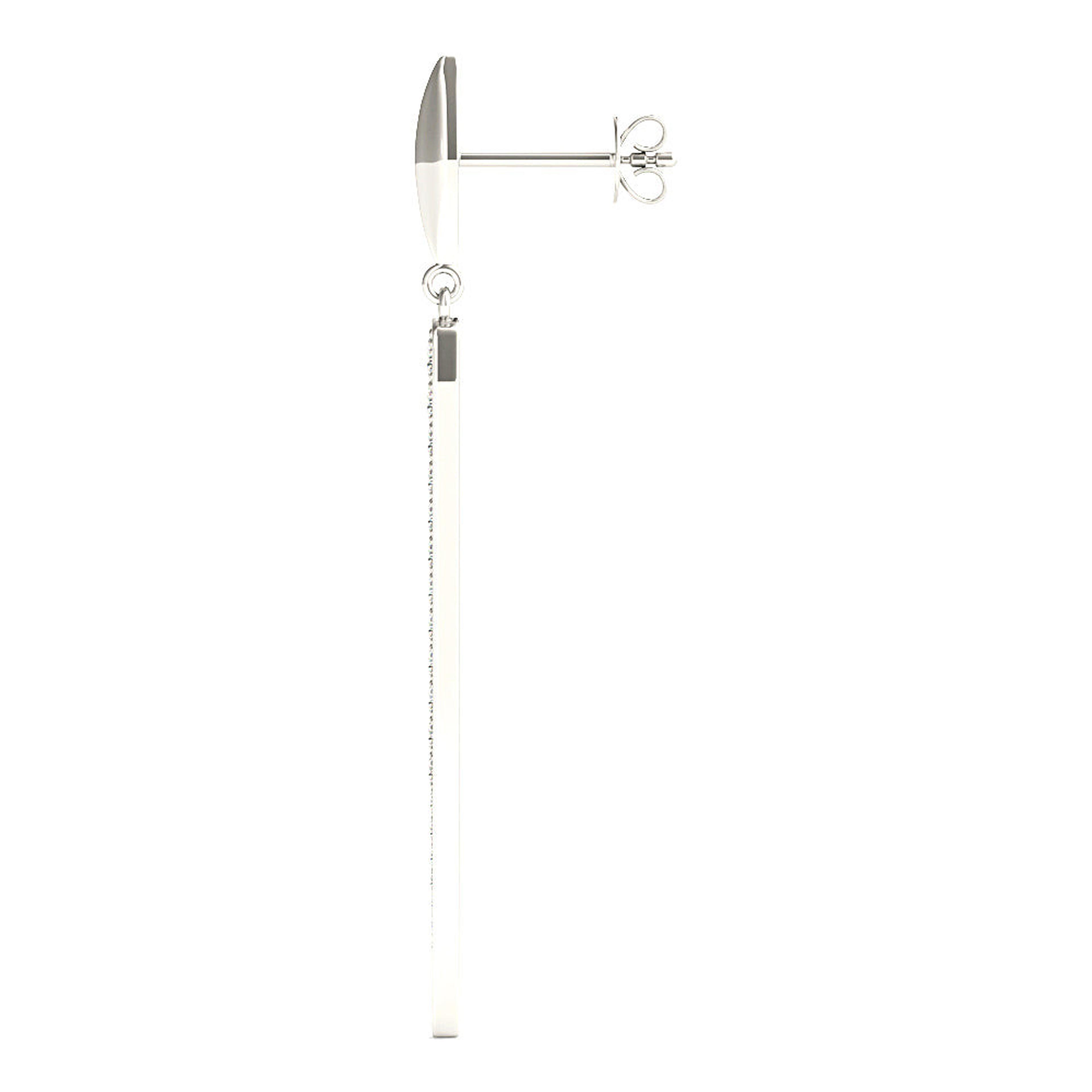 1.25 ctw Diamond Linear Drop Earrings-VIRABYANI