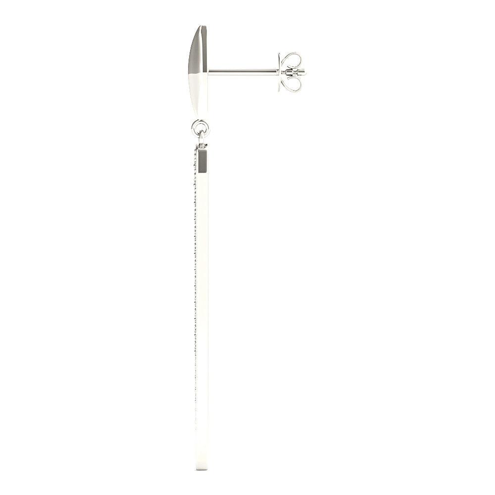 1.25 ctw Diamond Linear Drop Earrings-VIRABYANI