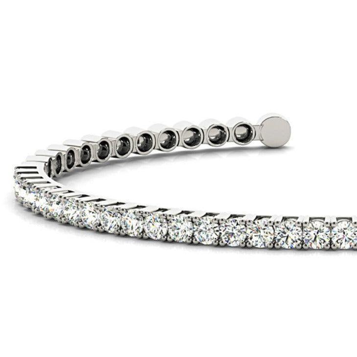 2.0 ctw Round Diamond Bangle Bracelet-VIRABYANI
