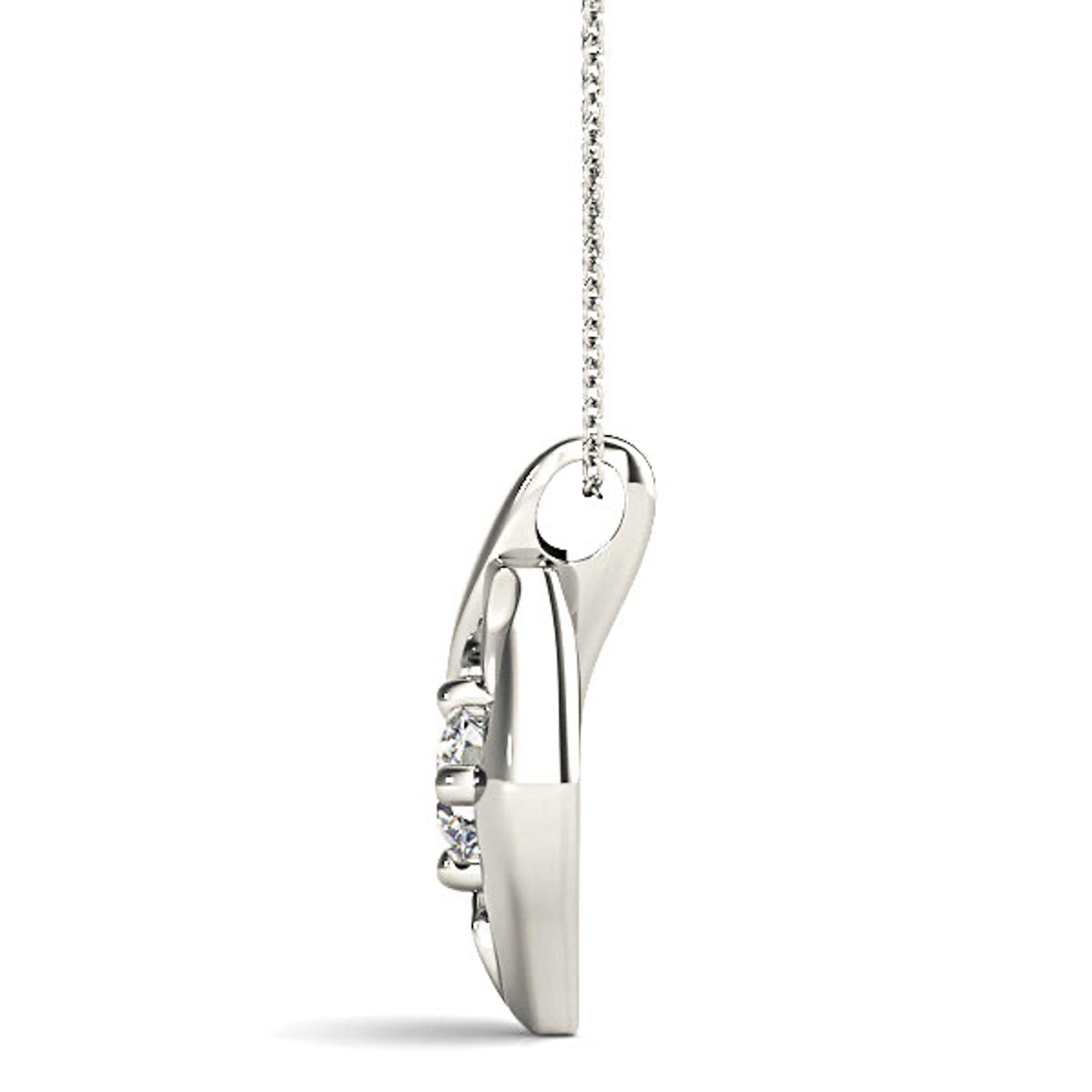 Four Prong Round Diamond Solitaire Necklace Pendant-VIRABYANI