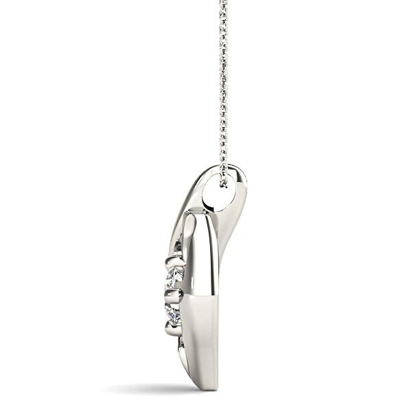Four Prong Round Diamond Solitaire Necklace Pendant-VIRABYANI