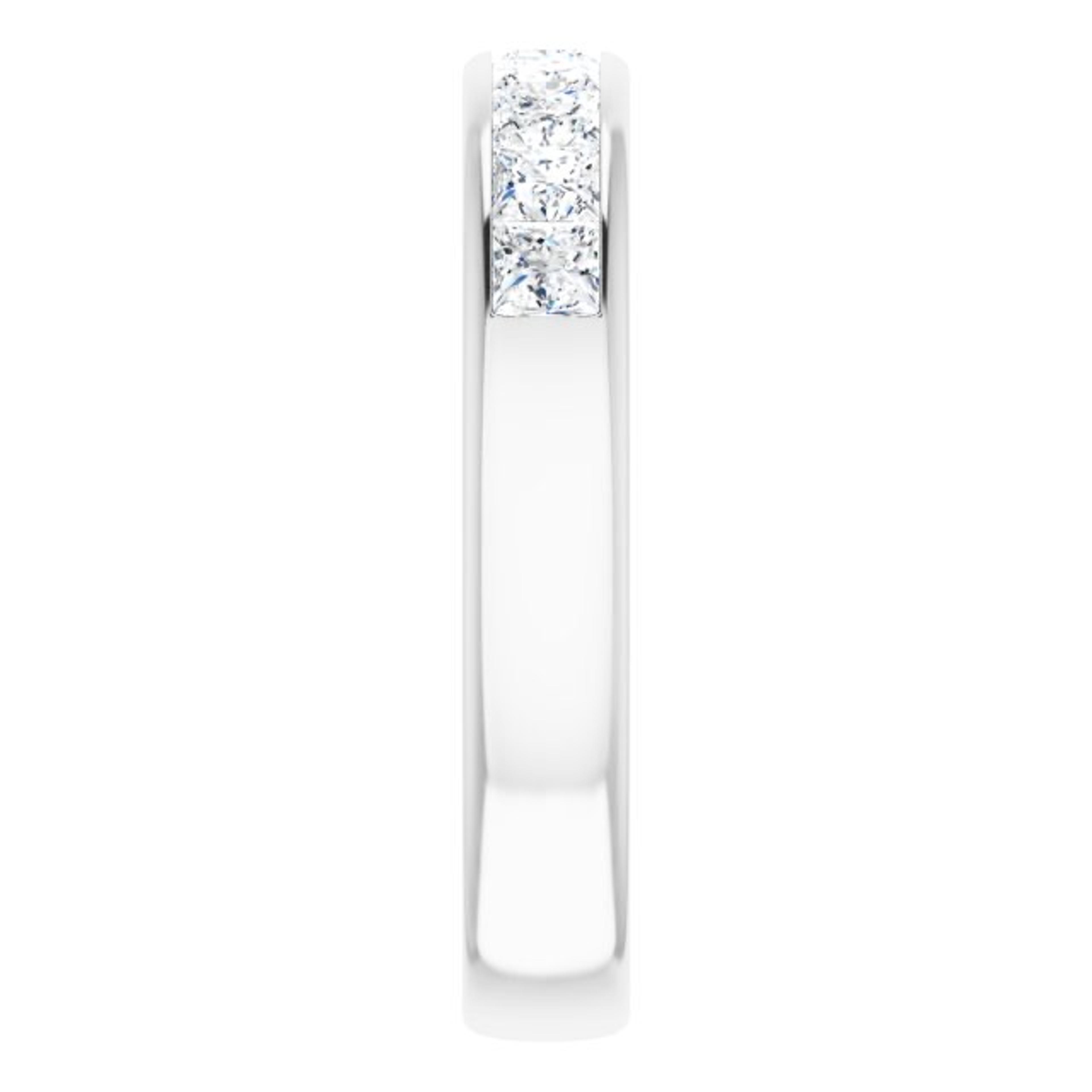 1.50 ctw Channel Set Princess Diamond Men's Ring