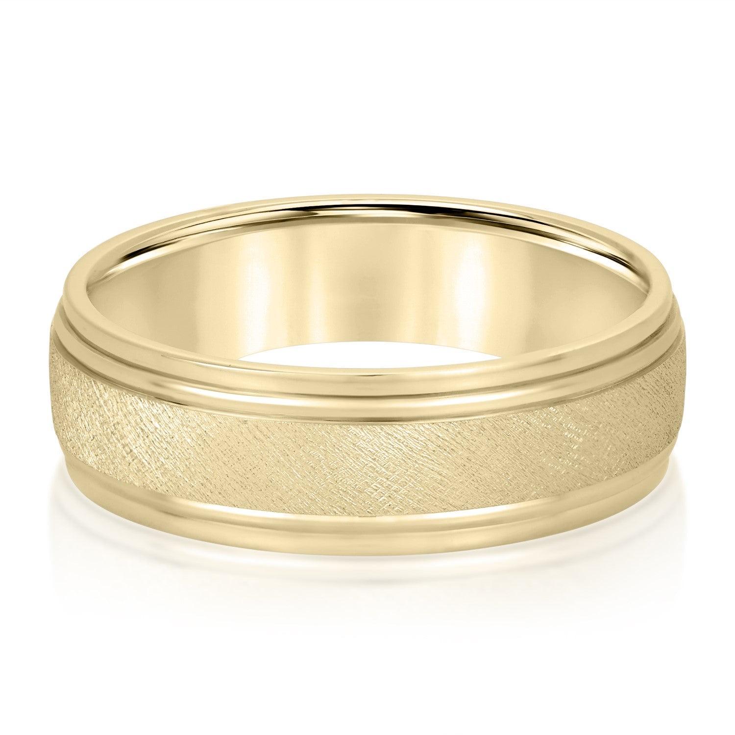 Men's Classic Step Edged Band