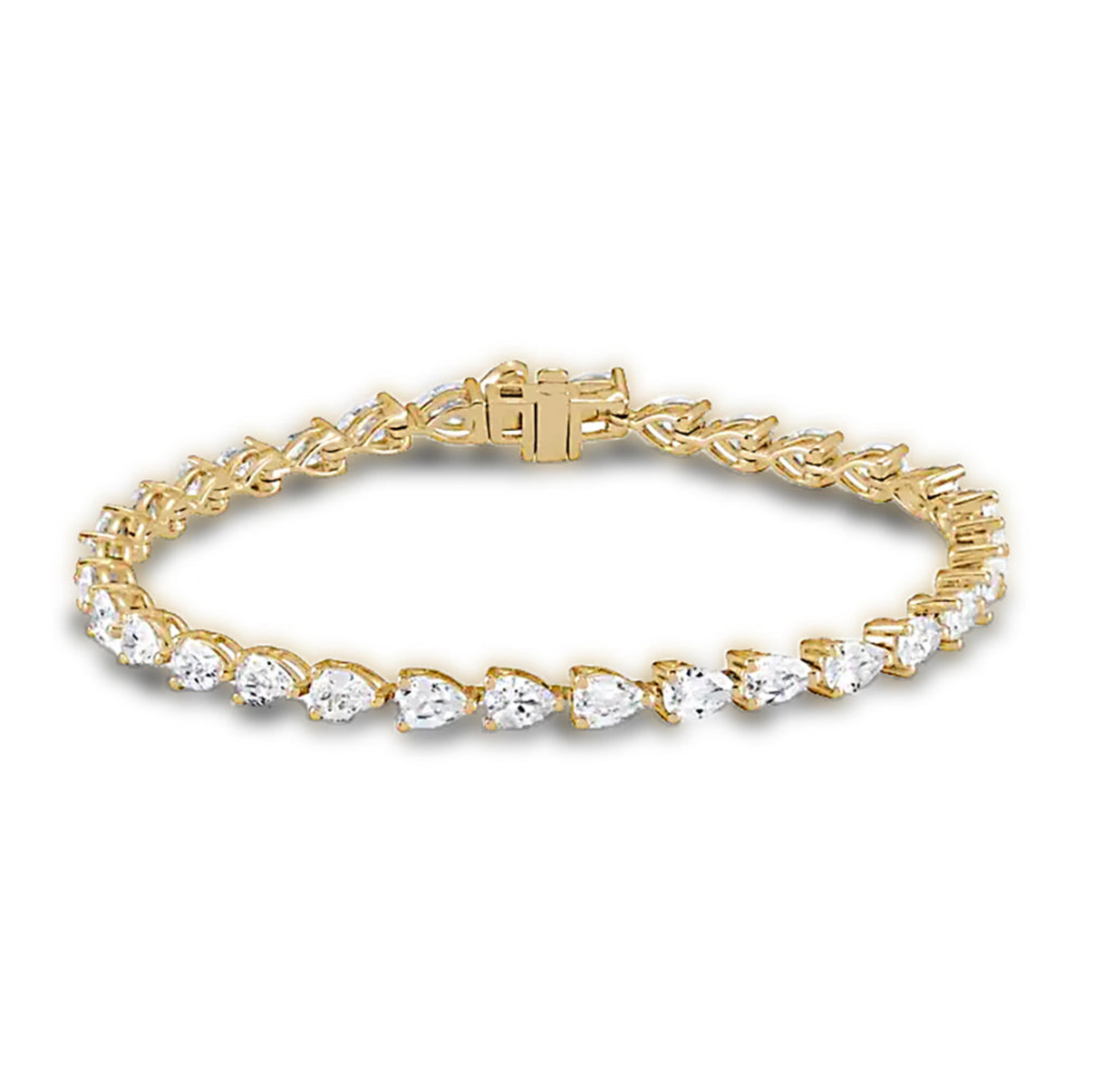 Pear Shape Diamond Tennis Bracelet
