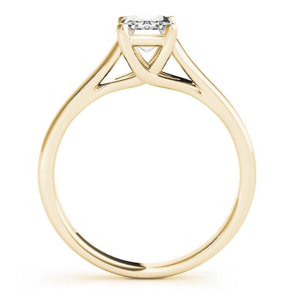Evelyn Emerald Diamond Solitaire Engagement Ring