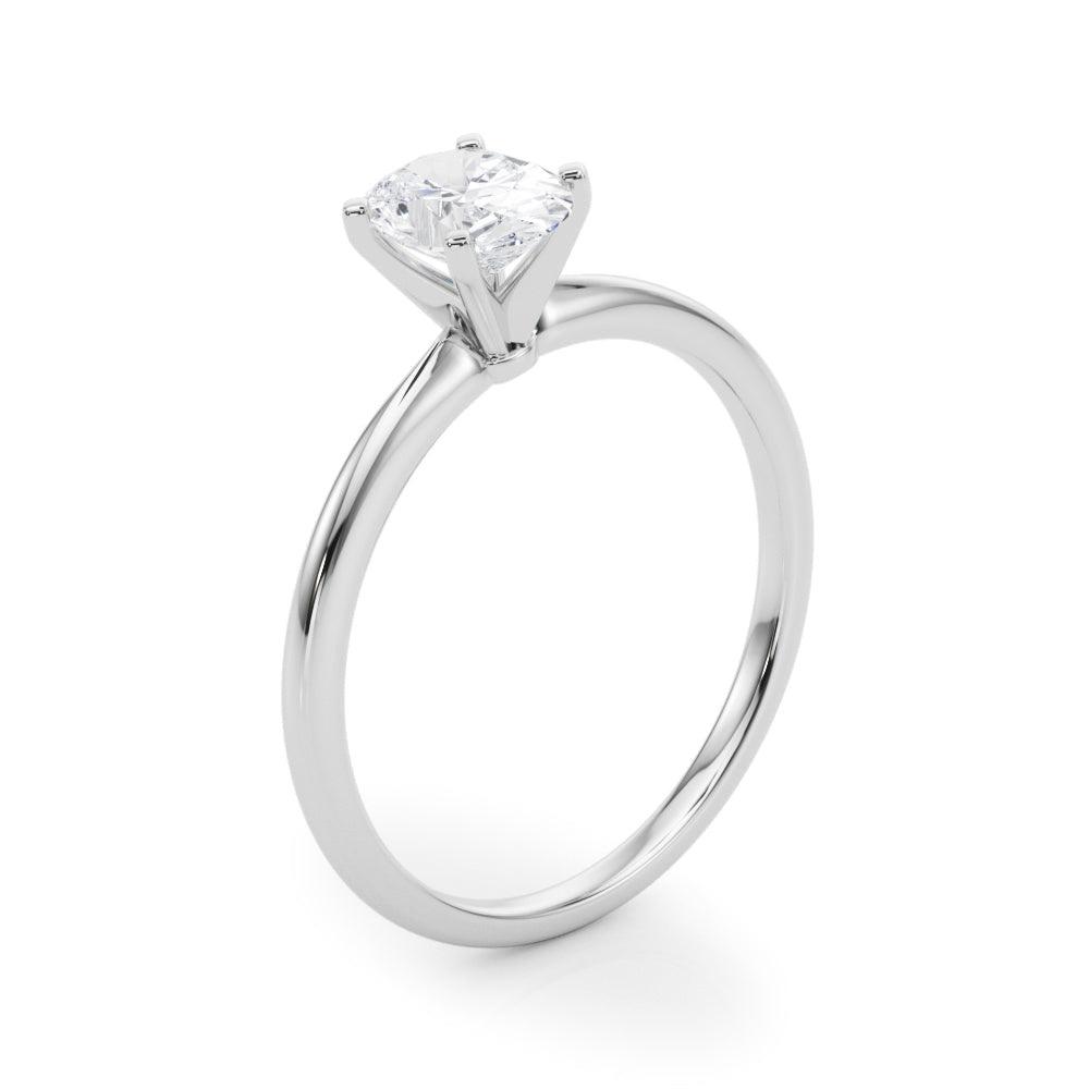 Angelica Oval Lab Grown Diamond Solitaire Engagement Ring IGI Certified