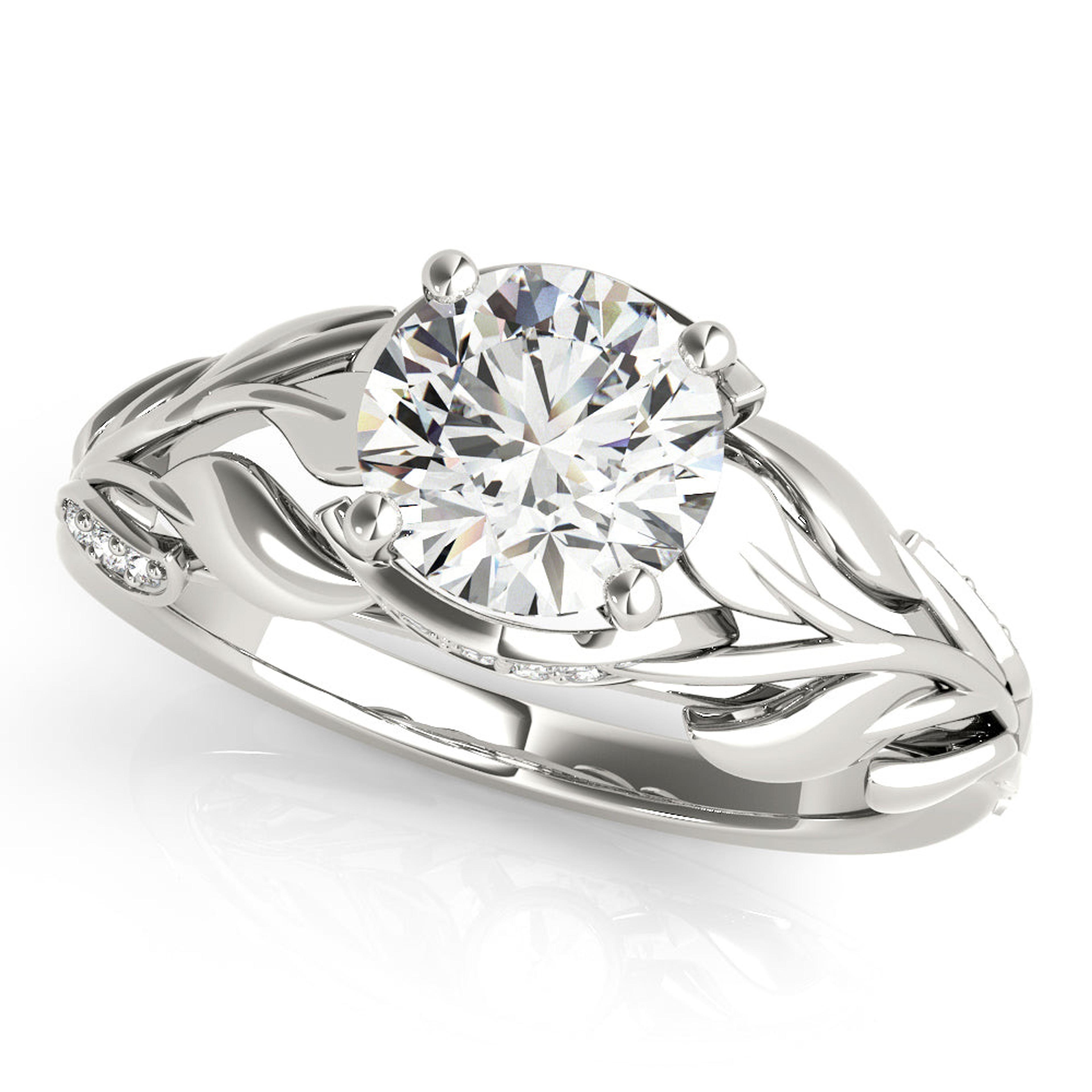 Meadow Round Lab Grown Diamond Solitaire Engagement Ring IGI Certified