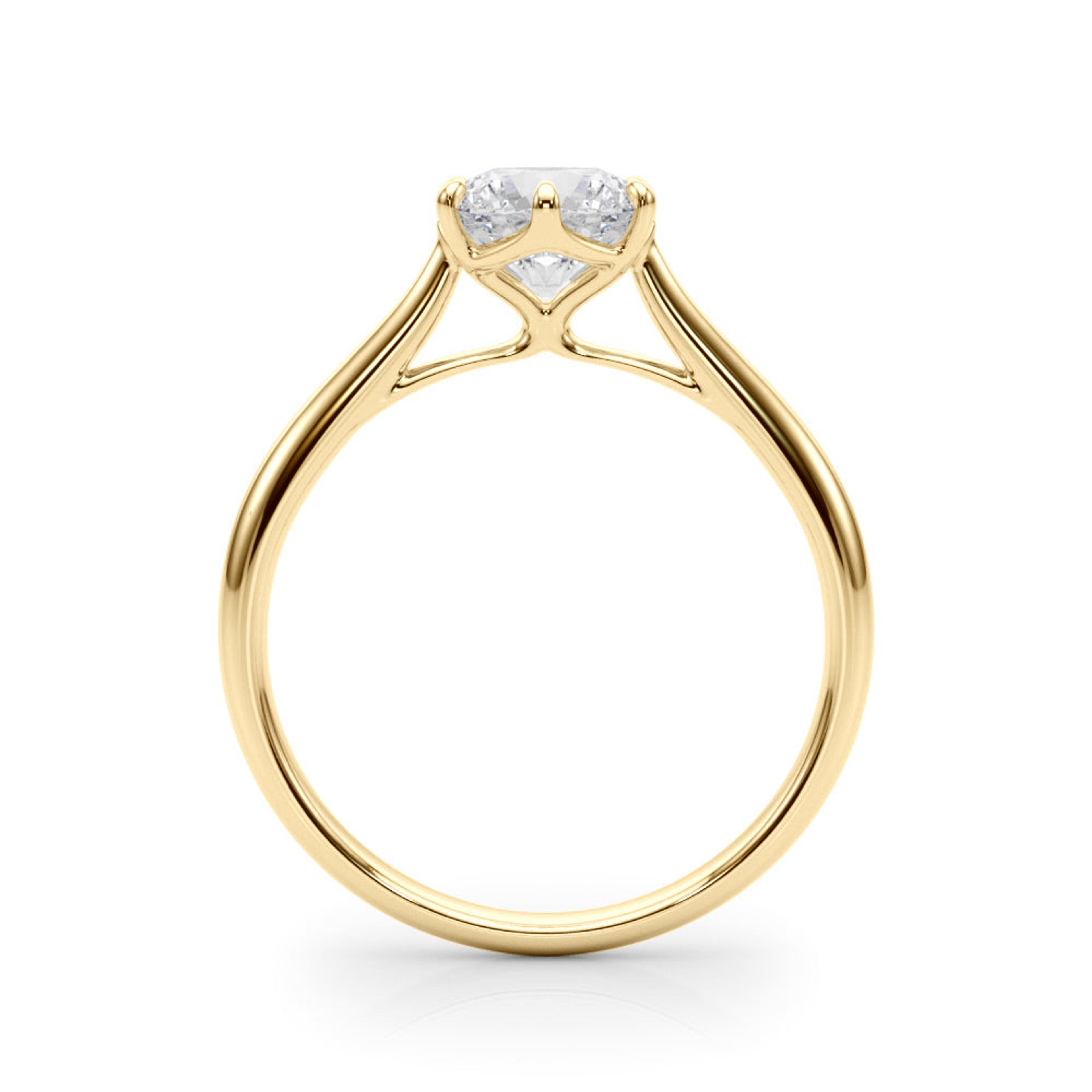 Elizabeth Round Lab Grown Diamond Solitaire Engagement Ring IGI Certified