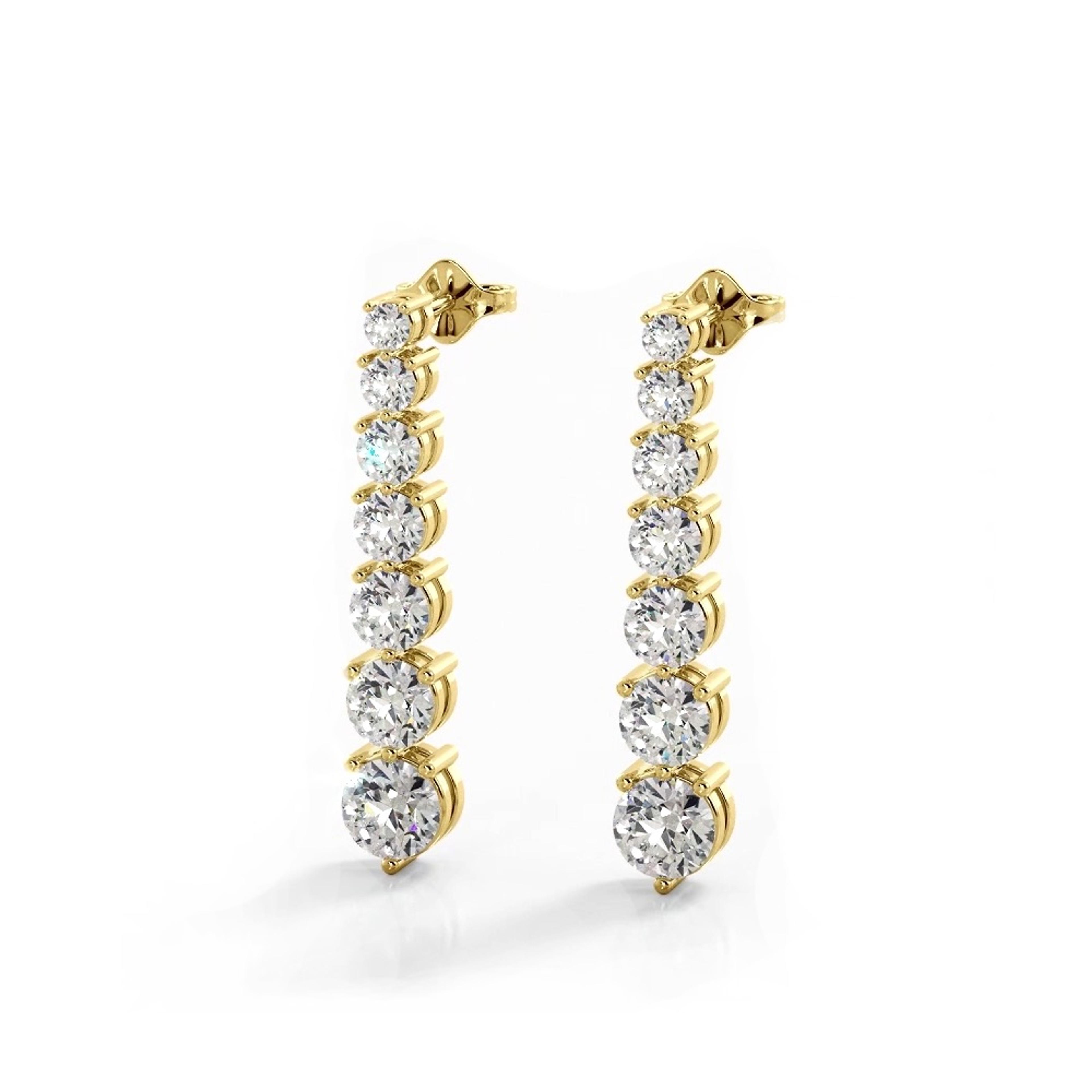 2.0 ctw. Round Diamond Cascade Drop Earrings