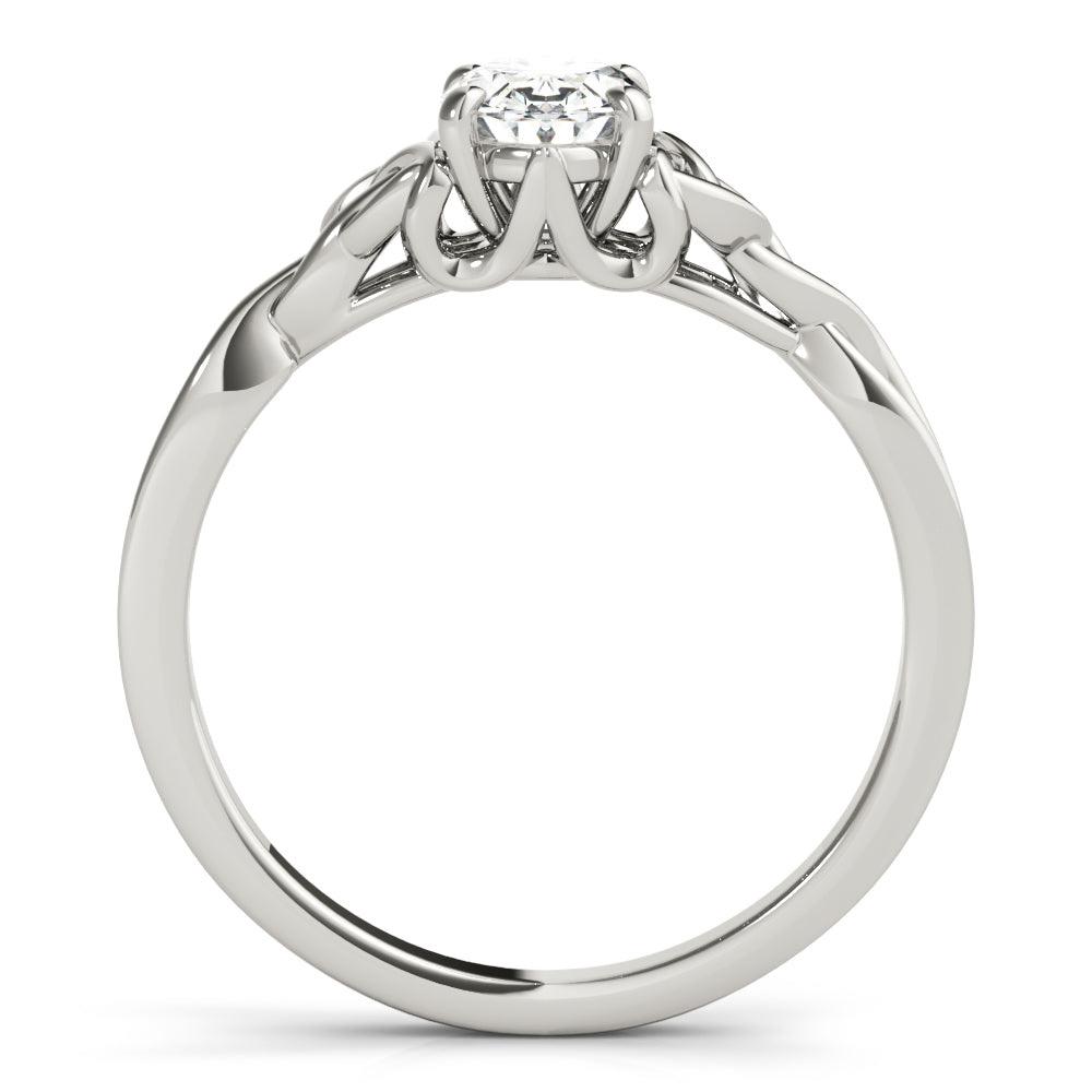 Celtic Love Knot Oval Lab Grown Diamond Solitaire Engagement Ring IGI Certified