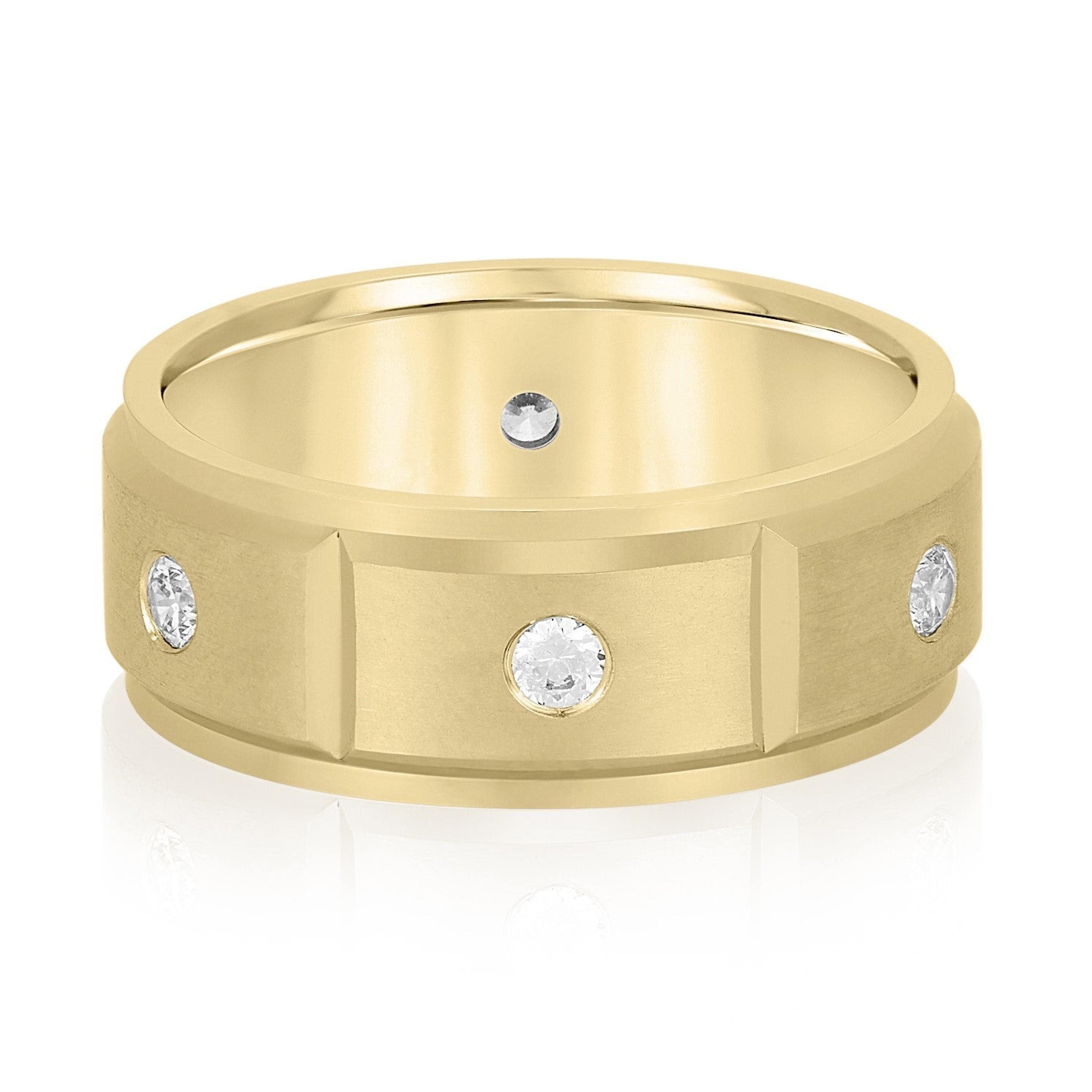 Bezel Set Diamond Men's Band