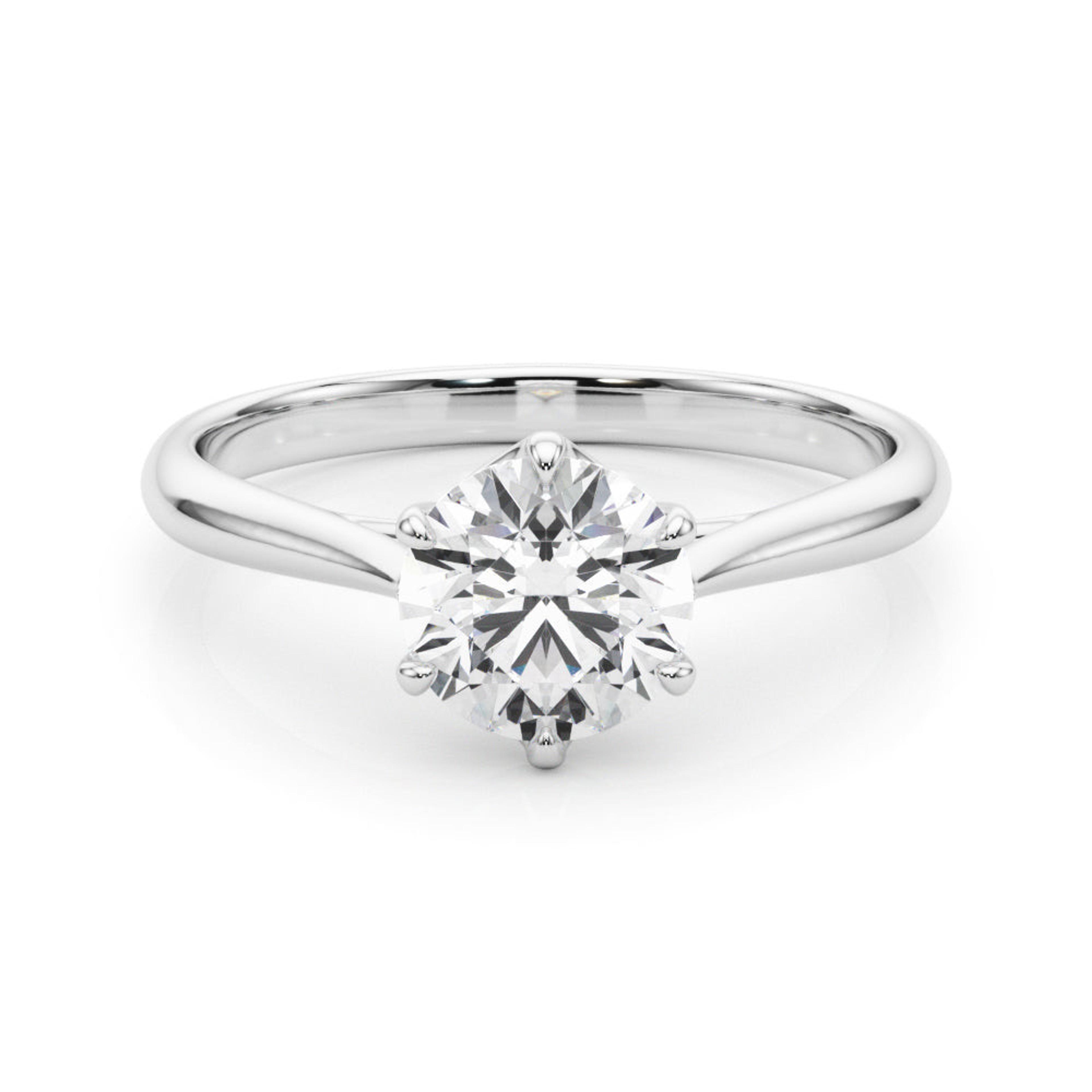 Elizabeth Round Diamond Solitaire Engagement Ring