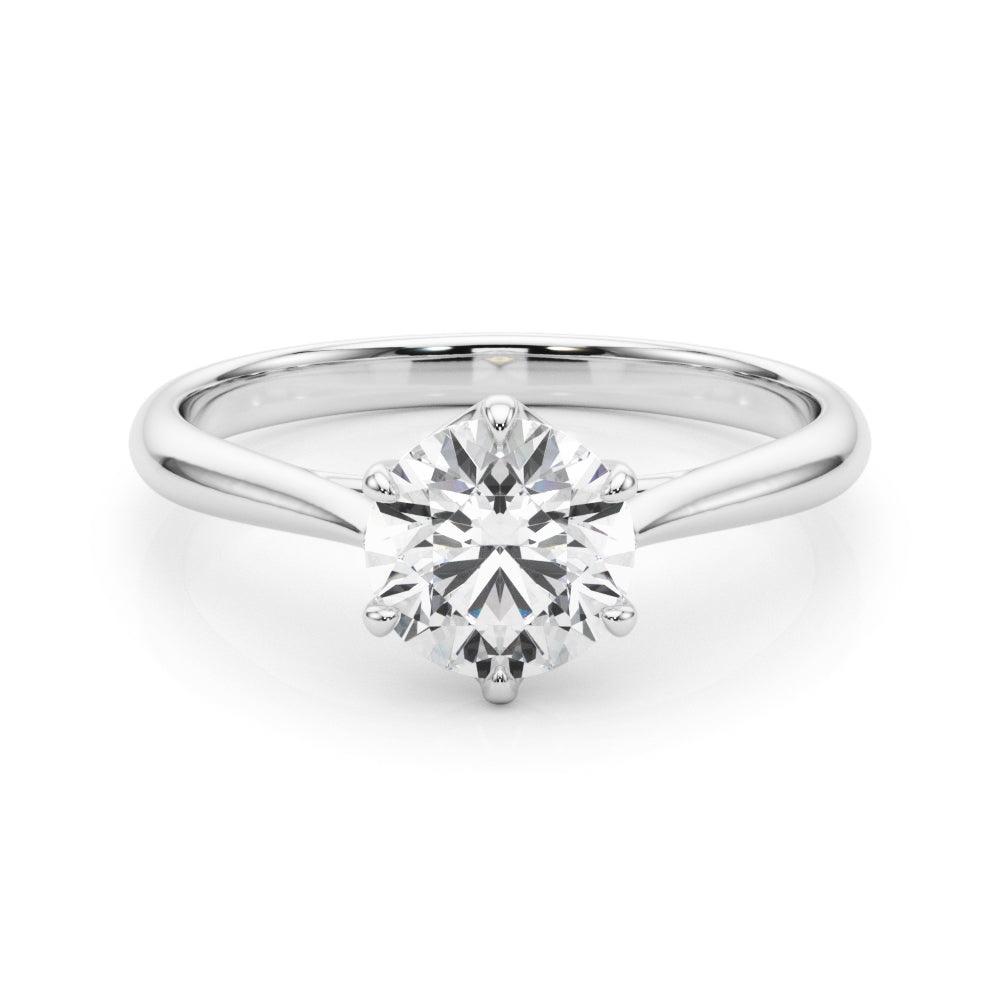 Elizabeth Round Diamond Solitaire Engagement Ring