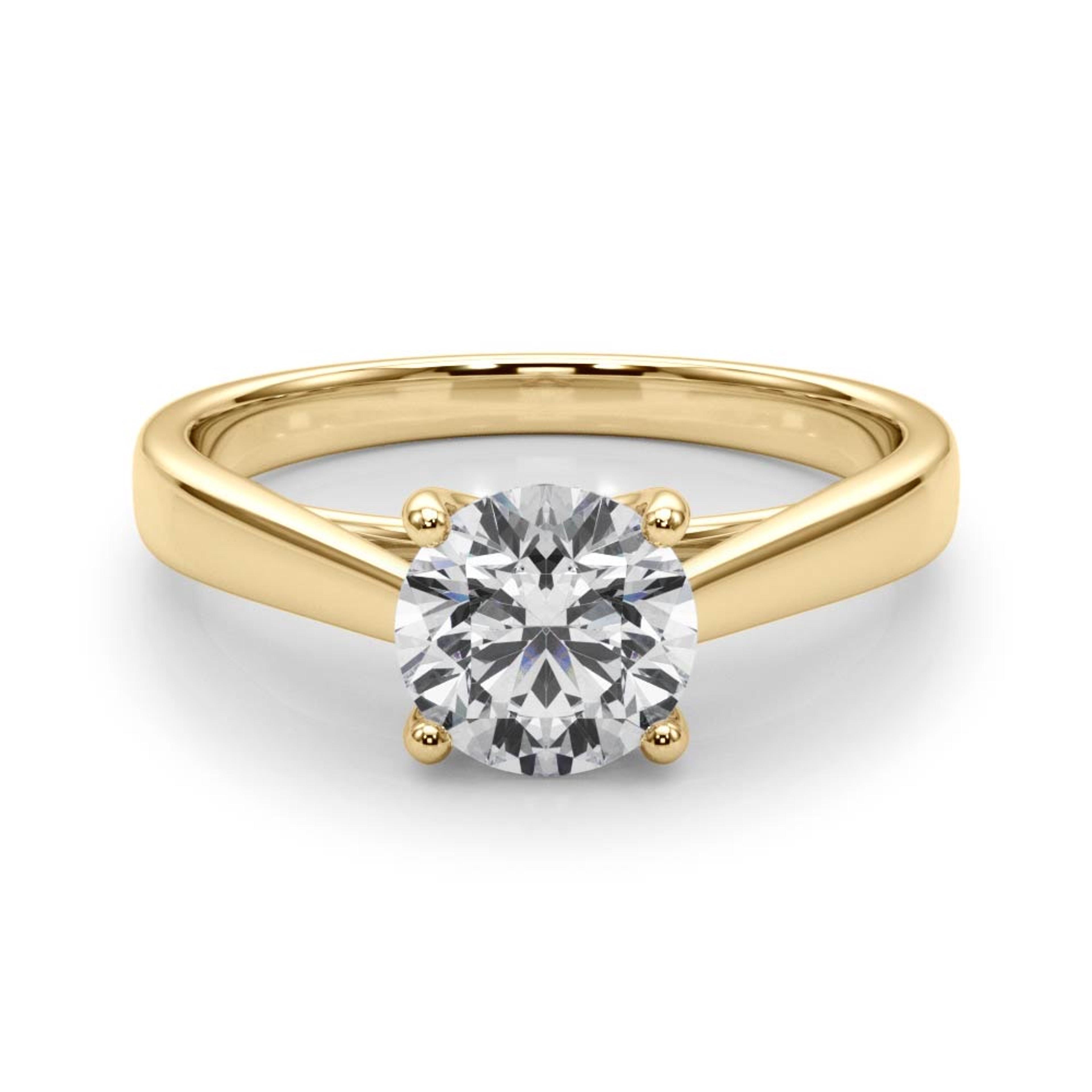 Bella Round Diamond Solitaire Engagement Ring