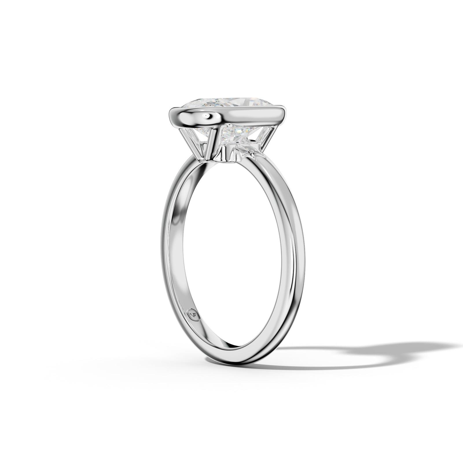 Malaya Elongated Cushion Diamond Engagement Ring