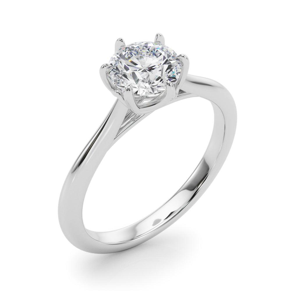 Grace Round Diamond Solitaire Engagement Ring