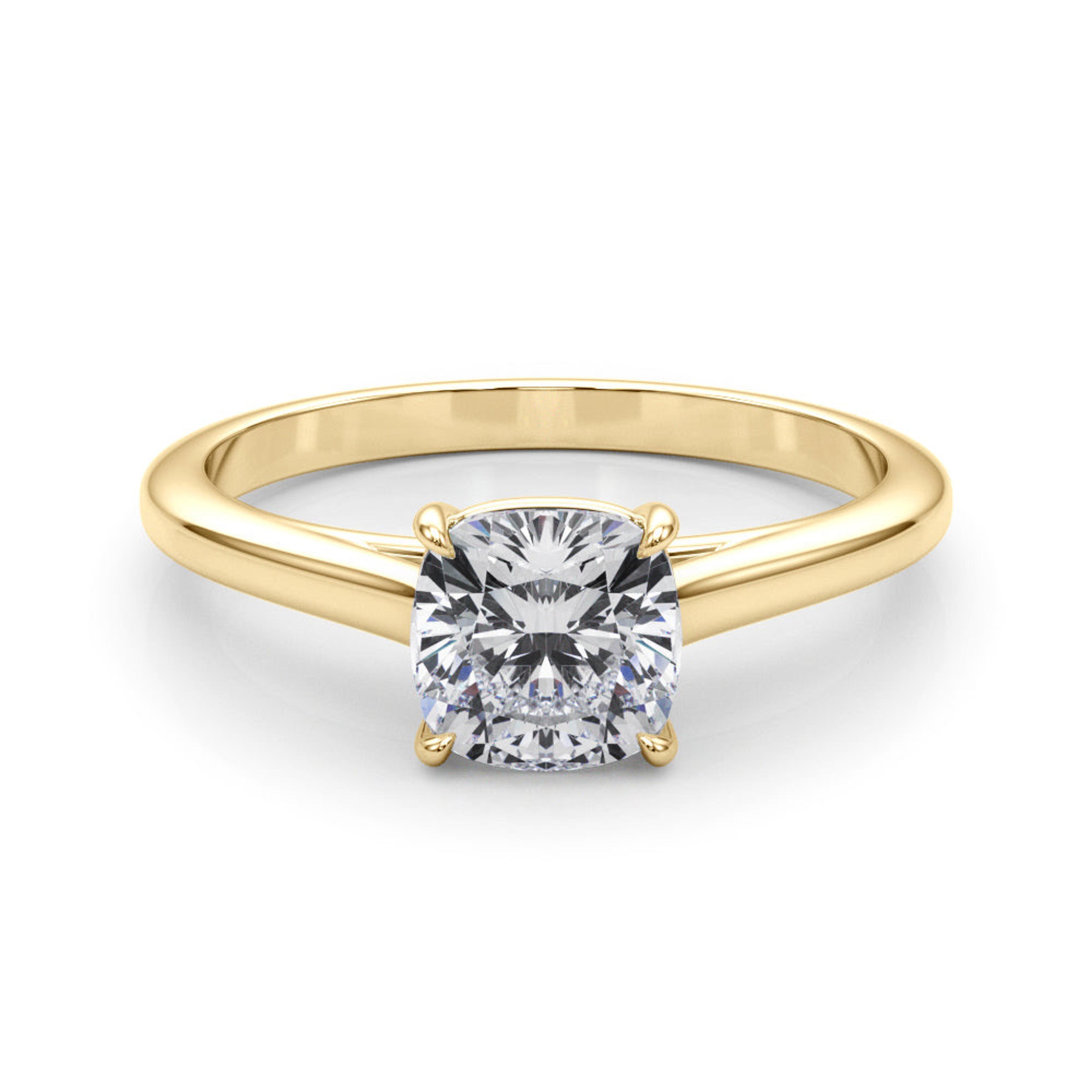 Amelia Cushion Diamond Solitaire Engagement Ring