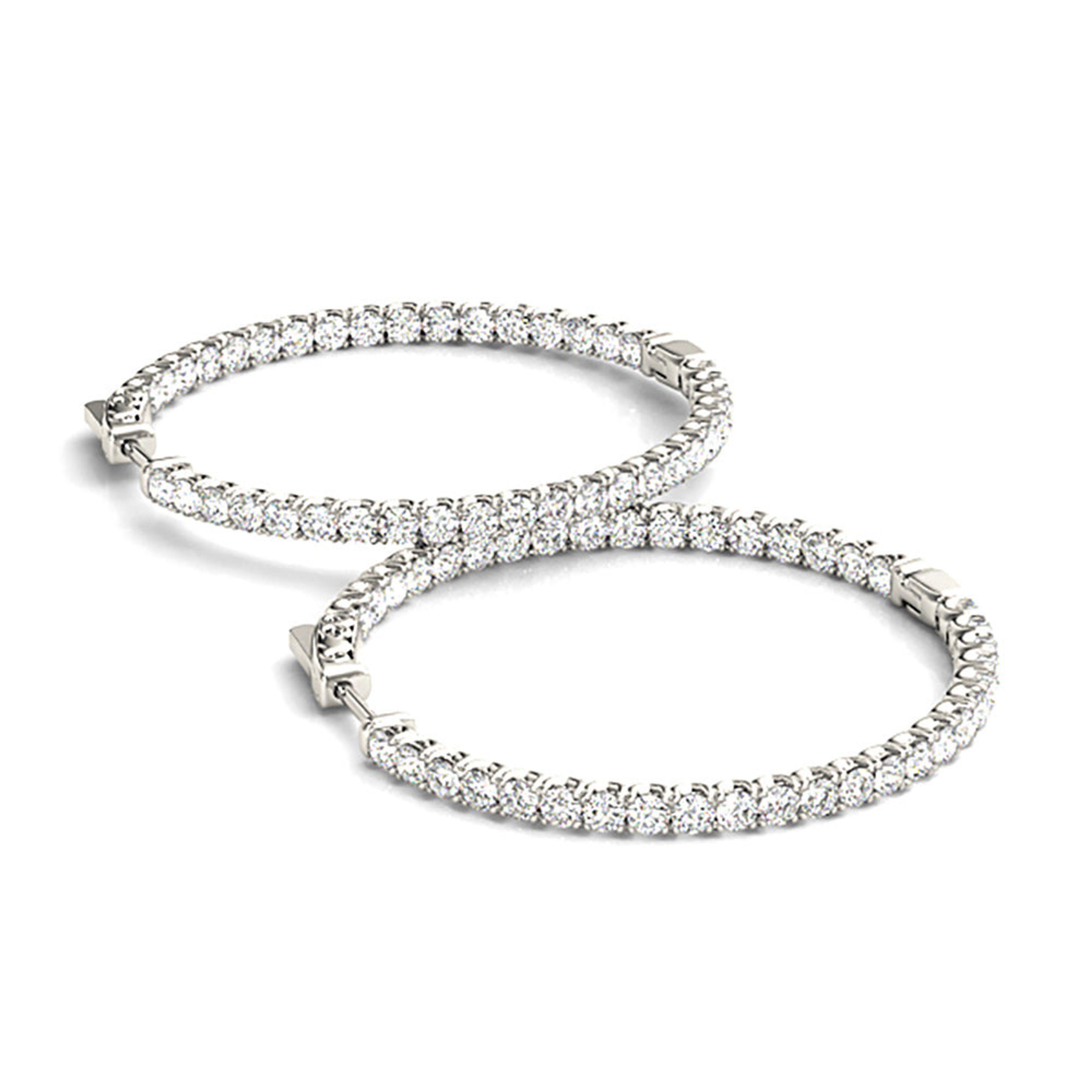 Inside-Out 2.00 ctw Diamond Hoop Earrings