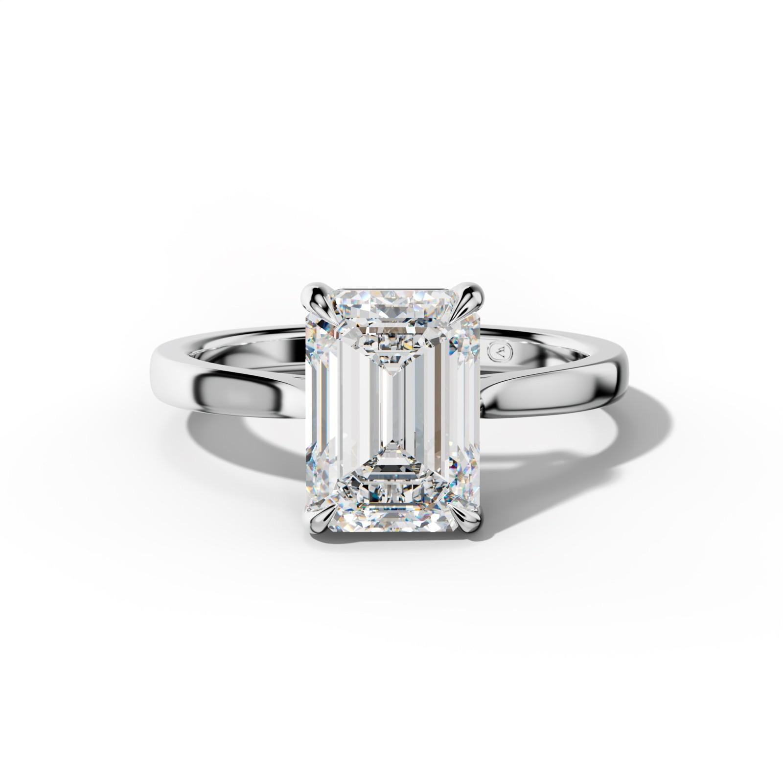 Freya Emerald Cut Engagement Ring