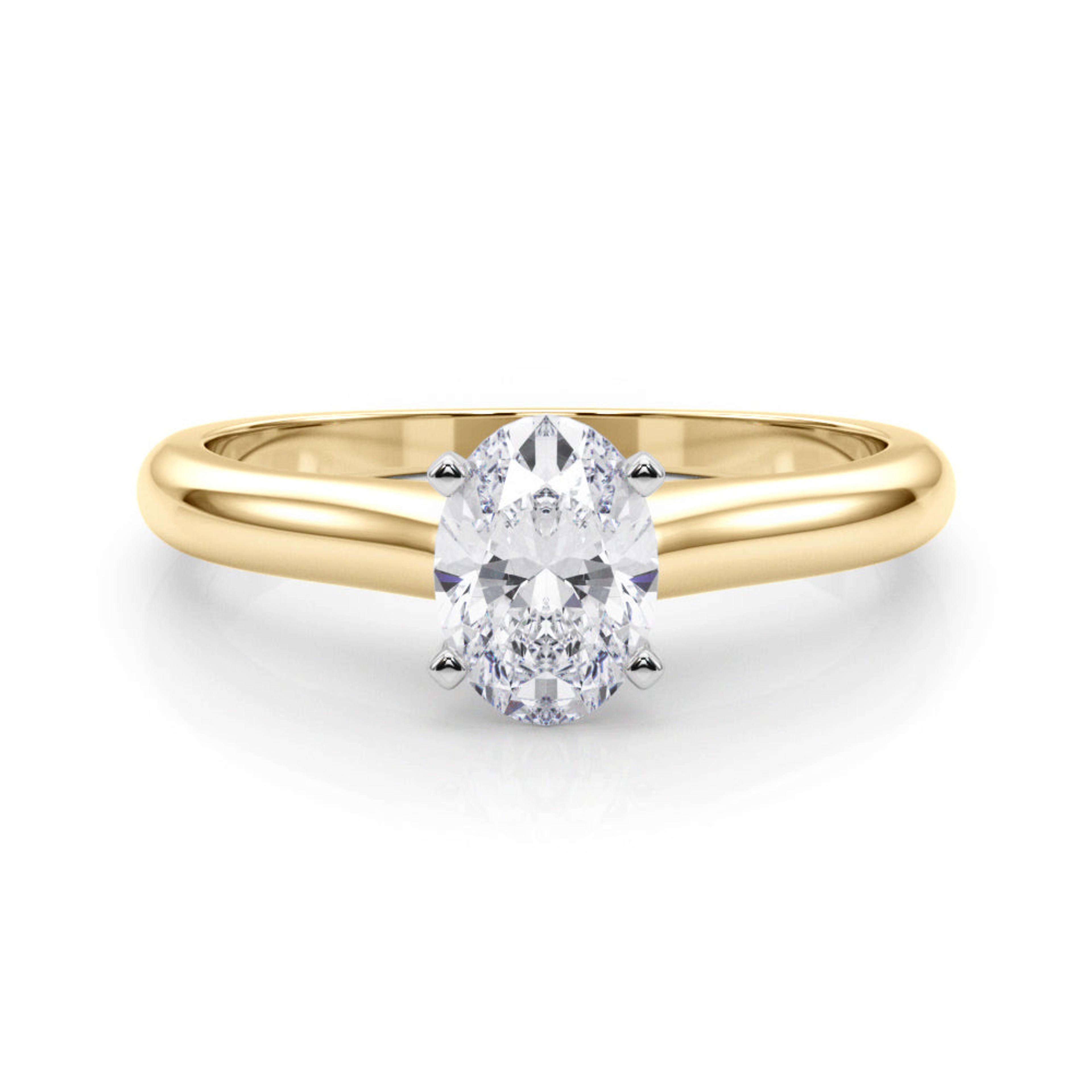 Isabella Oval Lab Grown Diamond Solitaire Engagement Ring IGI Certified