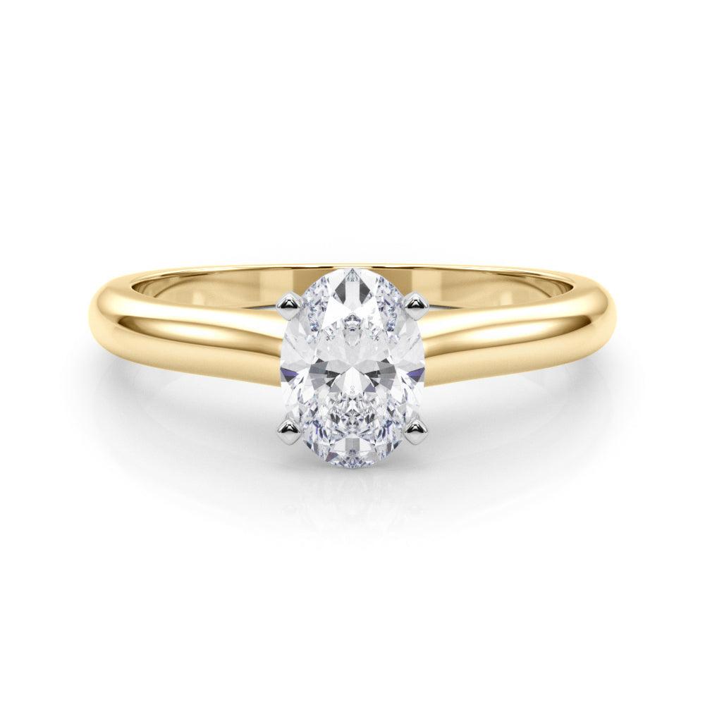 Isabella Oval Lab Grown Diamond Solitaire Engagement Ring IGI Certified